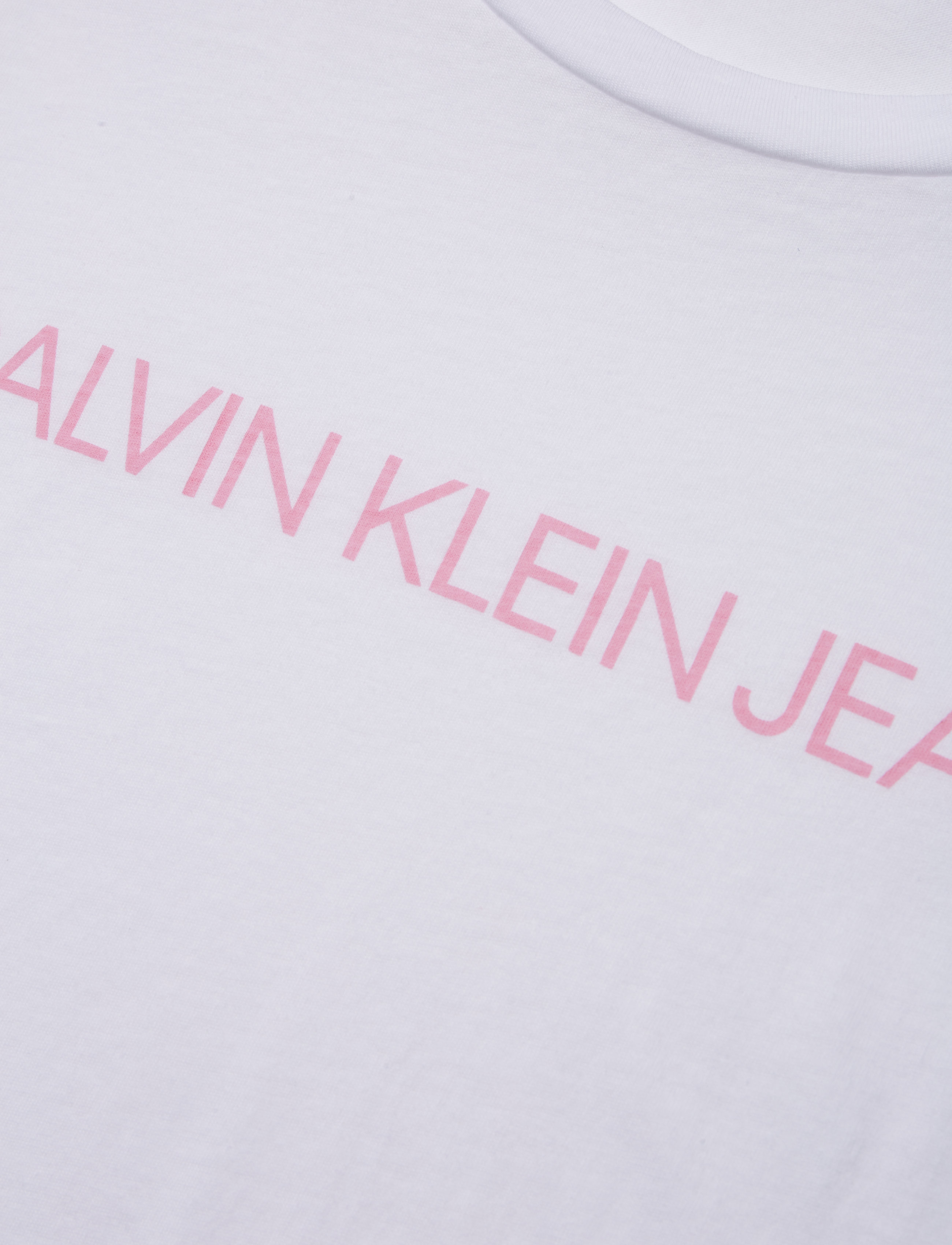 Calvin Klein Jeans - INSTITUTIONAL LOGO SLIM FIT TEE - bright white / begonia pink - 3