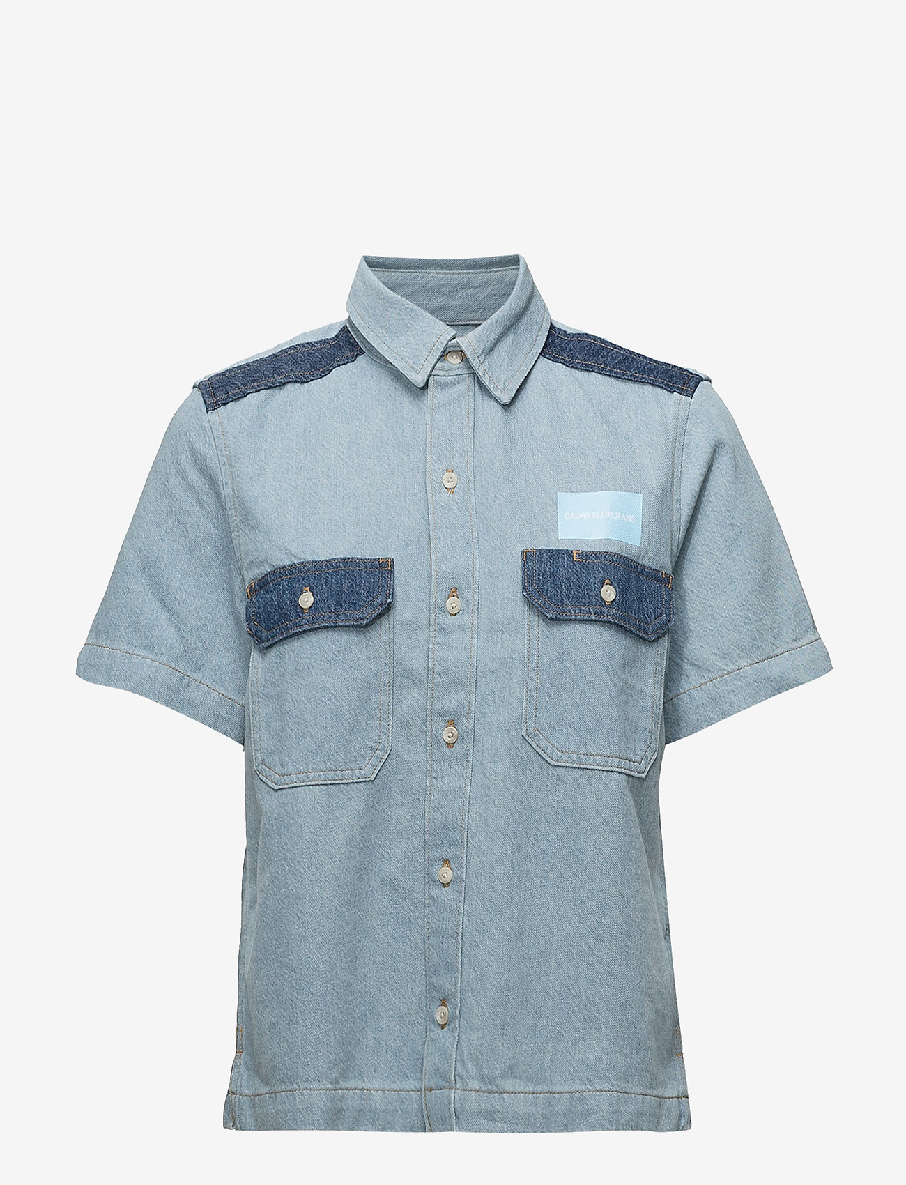 Calvin Klein Jeans - SS Boxy Shirt blocke - irwin blue blocked - 0