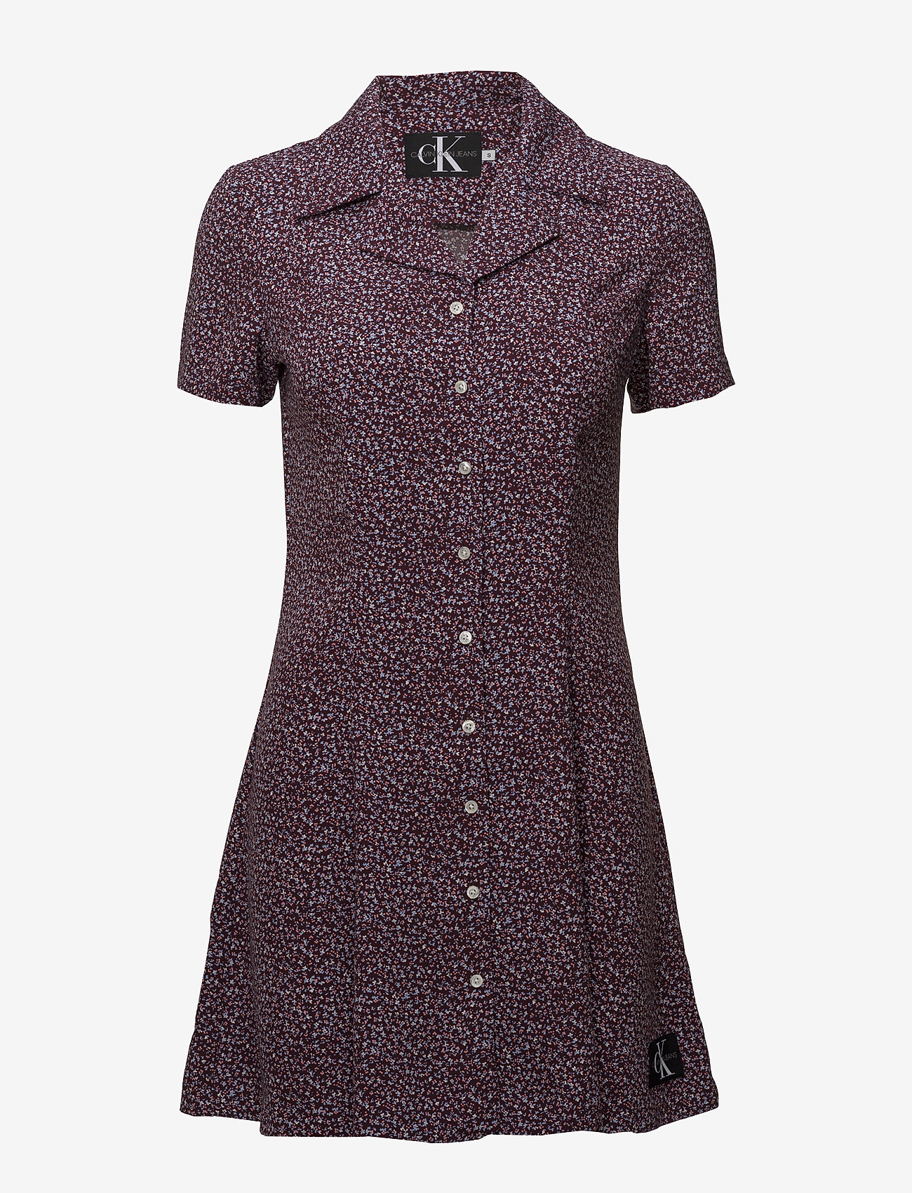 Calvin Klein Jeans - FLOWER PRINT DRESS, - mini flower tawny port - 0