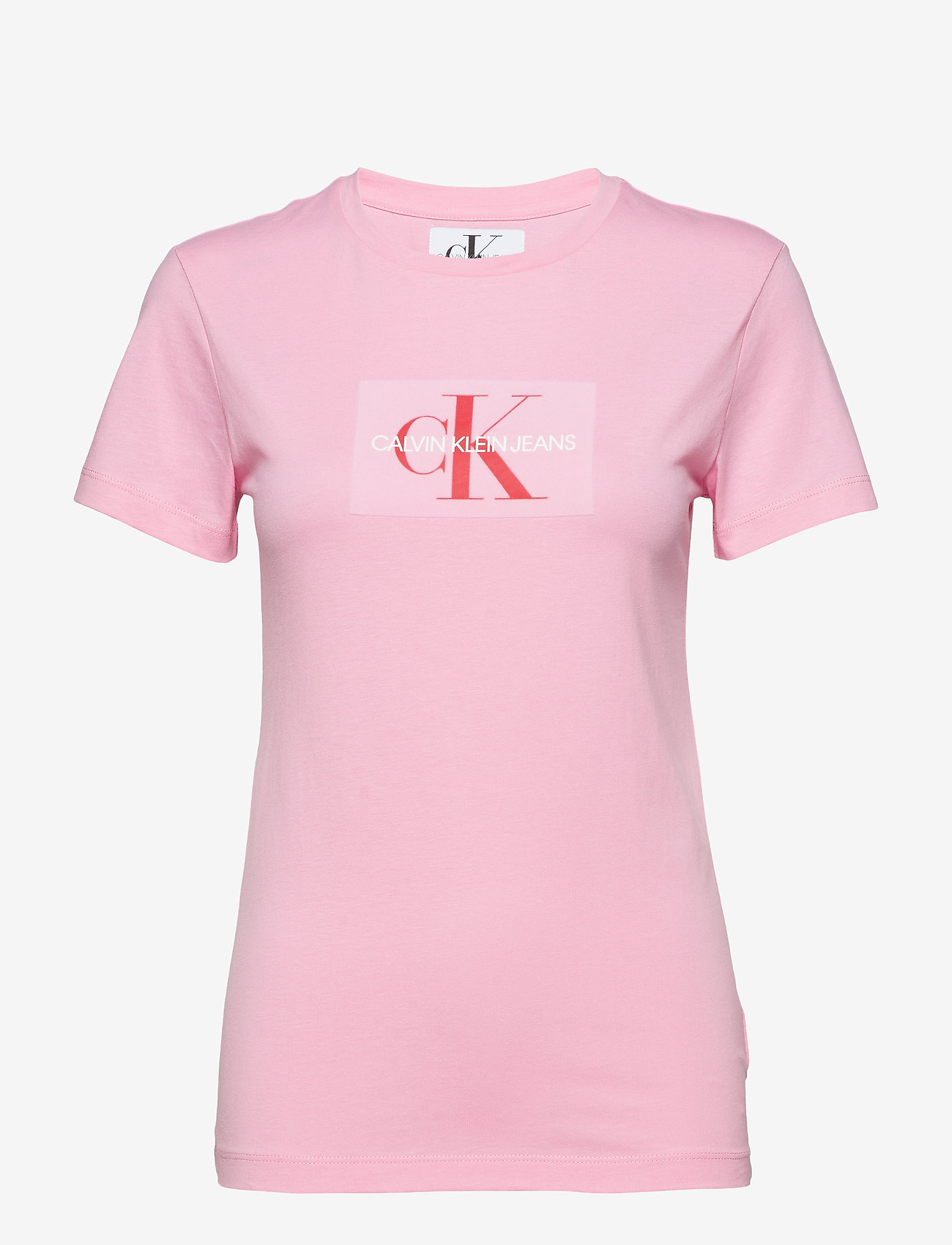 Calvin Klein Jeans - FLOCK MONOGRAM SLIM, - begonia pink/ racing red - 0