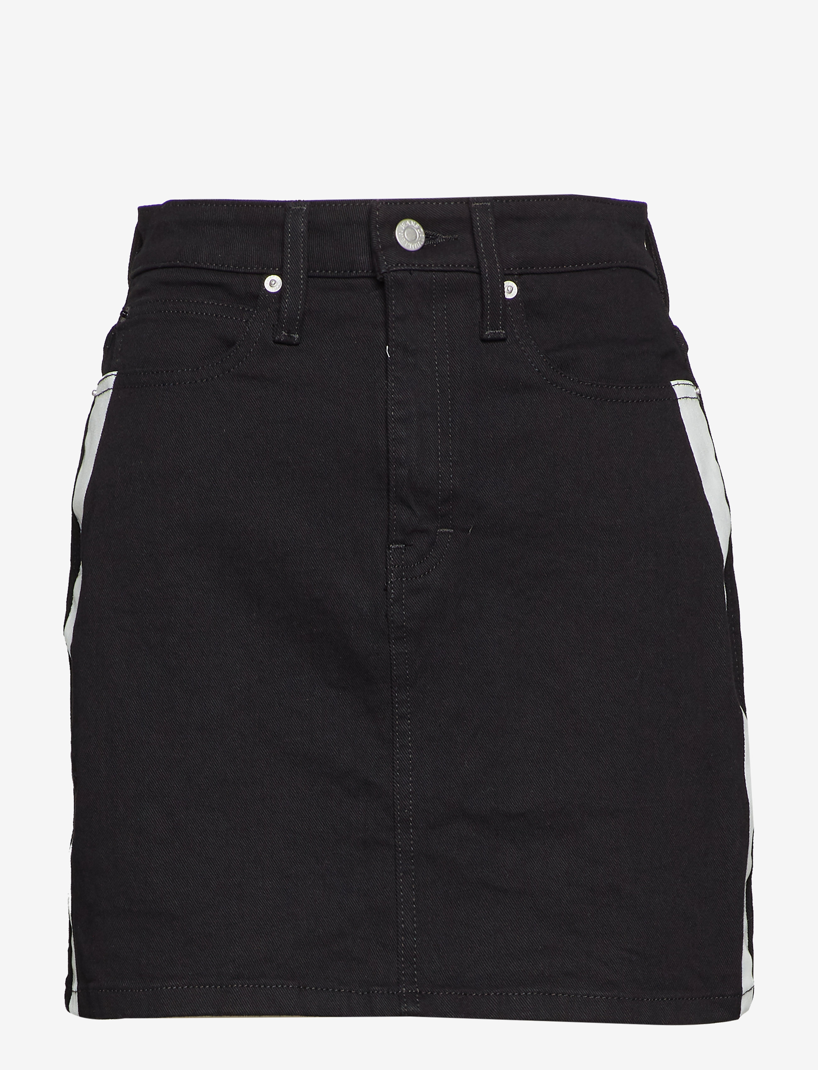Calvin Klein Jeans - HR MINI SKIRT - black/ white stripe - 0