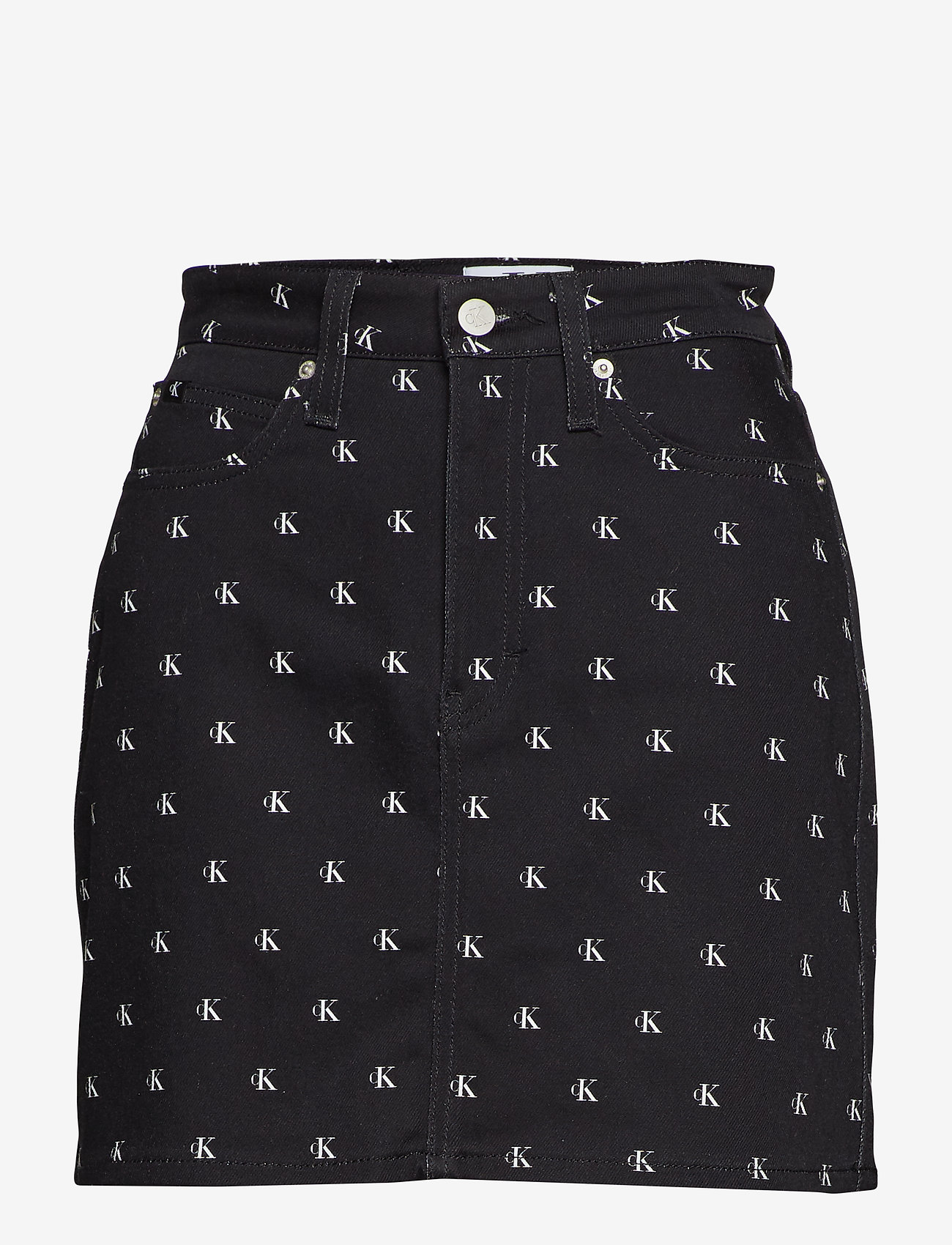 Calvin Klein Jeans - HIGH RISE SKIRT - black monogram - 0