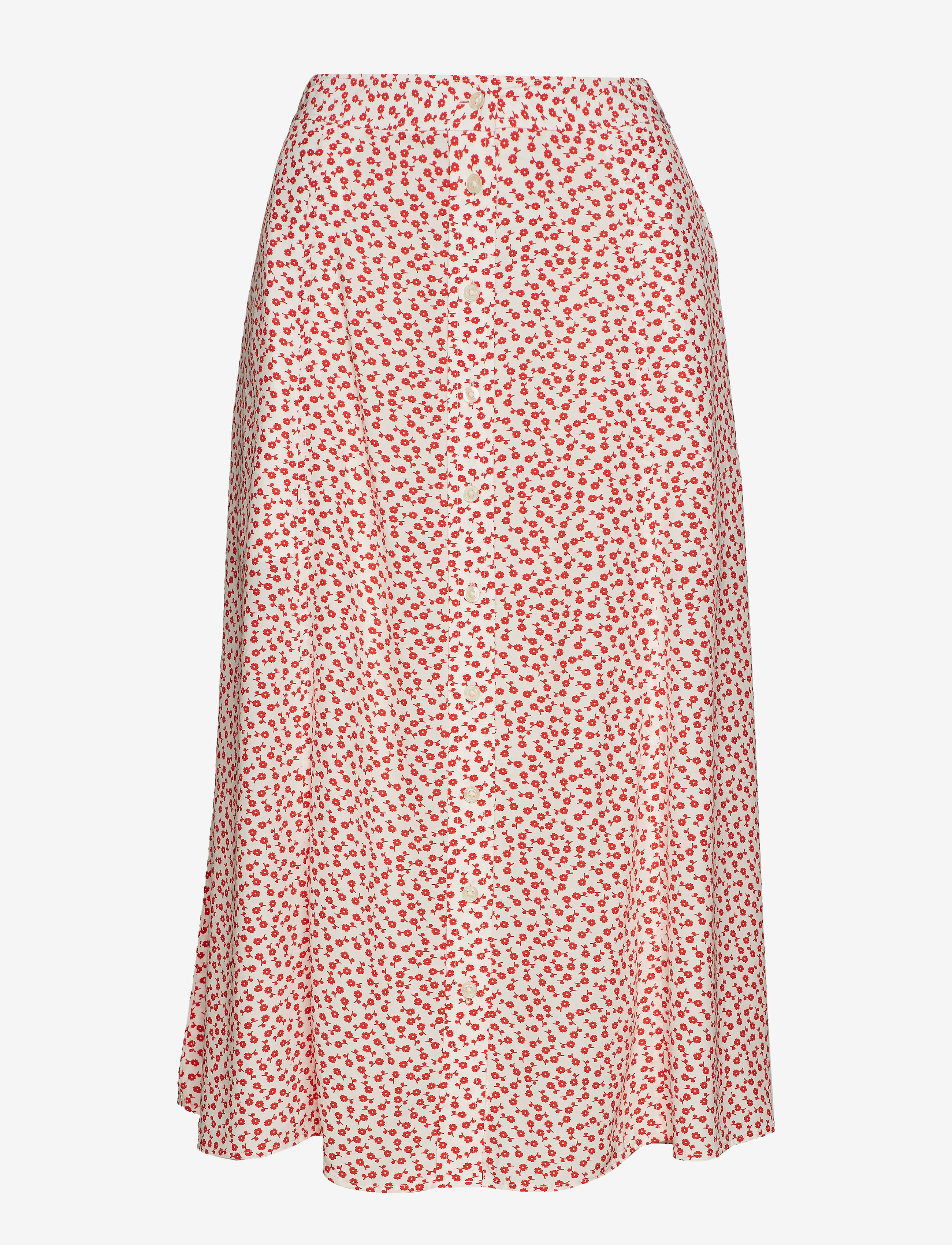Calvin Klein Jeans - DRAPEY MIDI SKIRT - daisy floral aop egret racing - 0