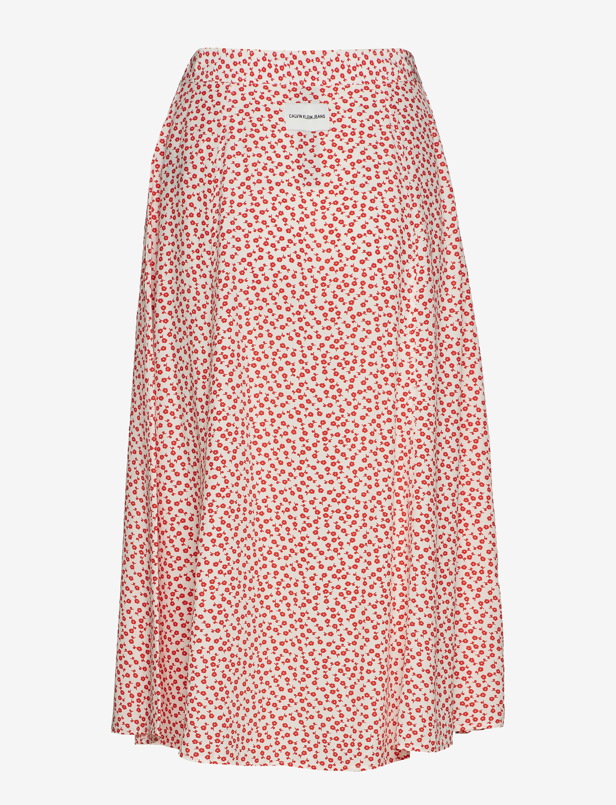 Calvin Klein Jeans - DRAPEY MIDI SKIRT - daisy floral aop egret racing - 1