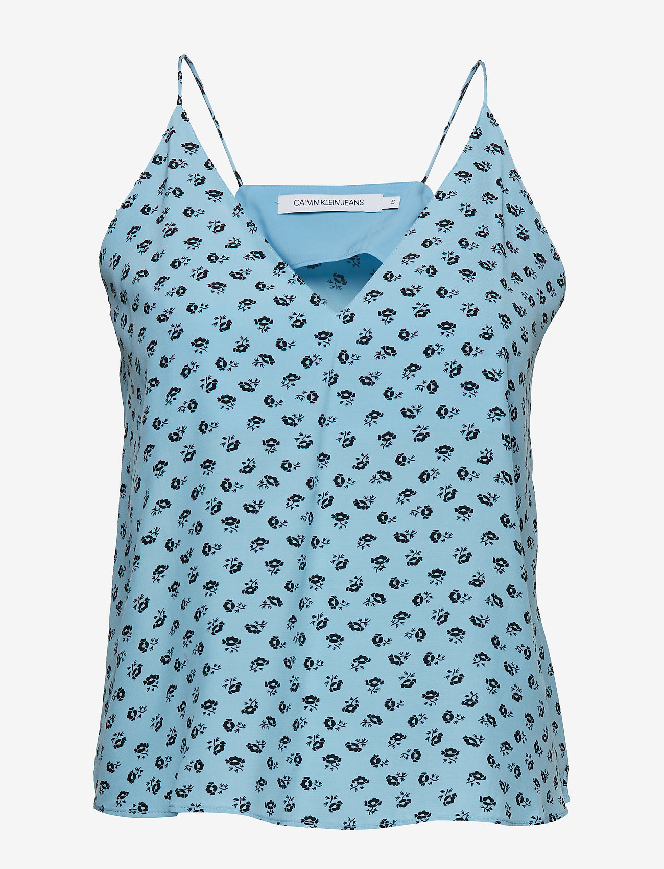 Calvin Klein Jeans - DRAPEY CAMISOLE TOP - prairie floral aop alaskanblue - 0
