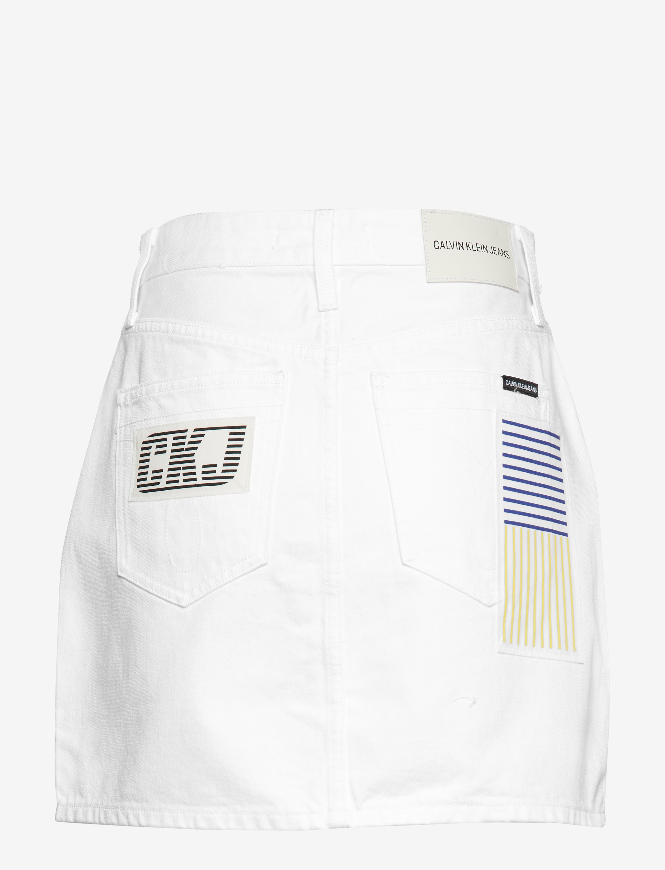 Calvin Klein Jeans - HIGH RISE MINI SKIRT - bmx patch white - 1