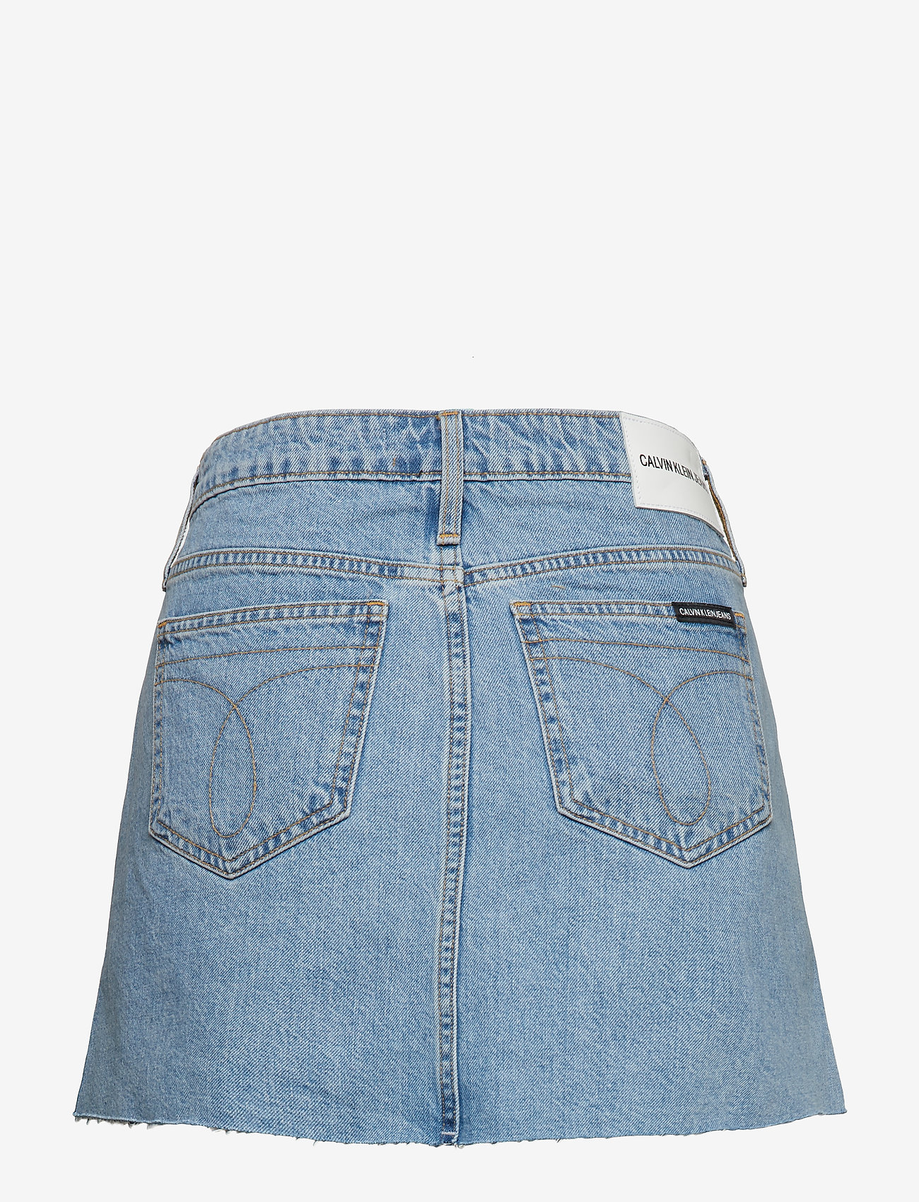 Calvin Klein Jeans - MID RISE SKIRT - light stone raw hem ckj embroi - 1