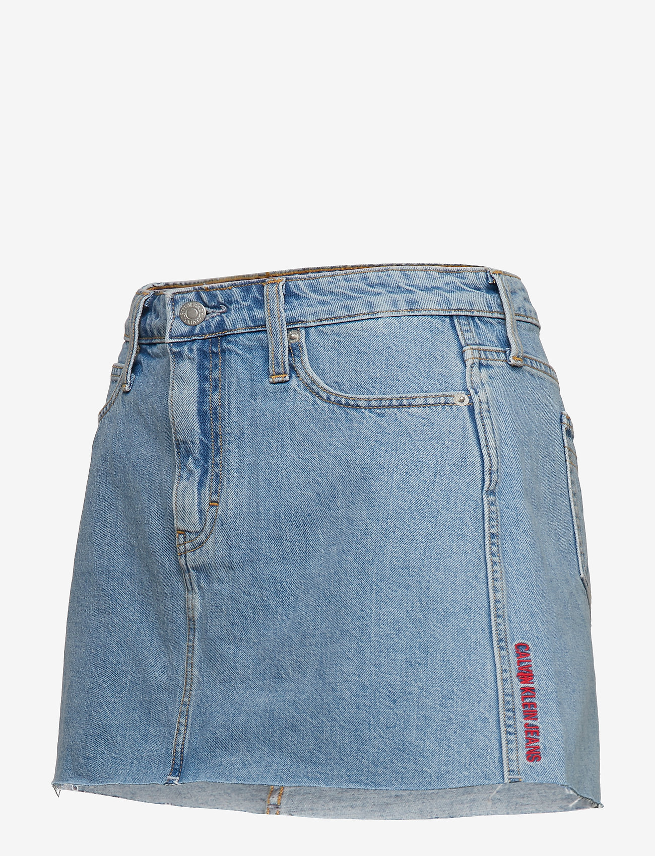 Calvin Klein Jeans - MID RISE SKIRT - light stone raw hem ckj embroi - 2