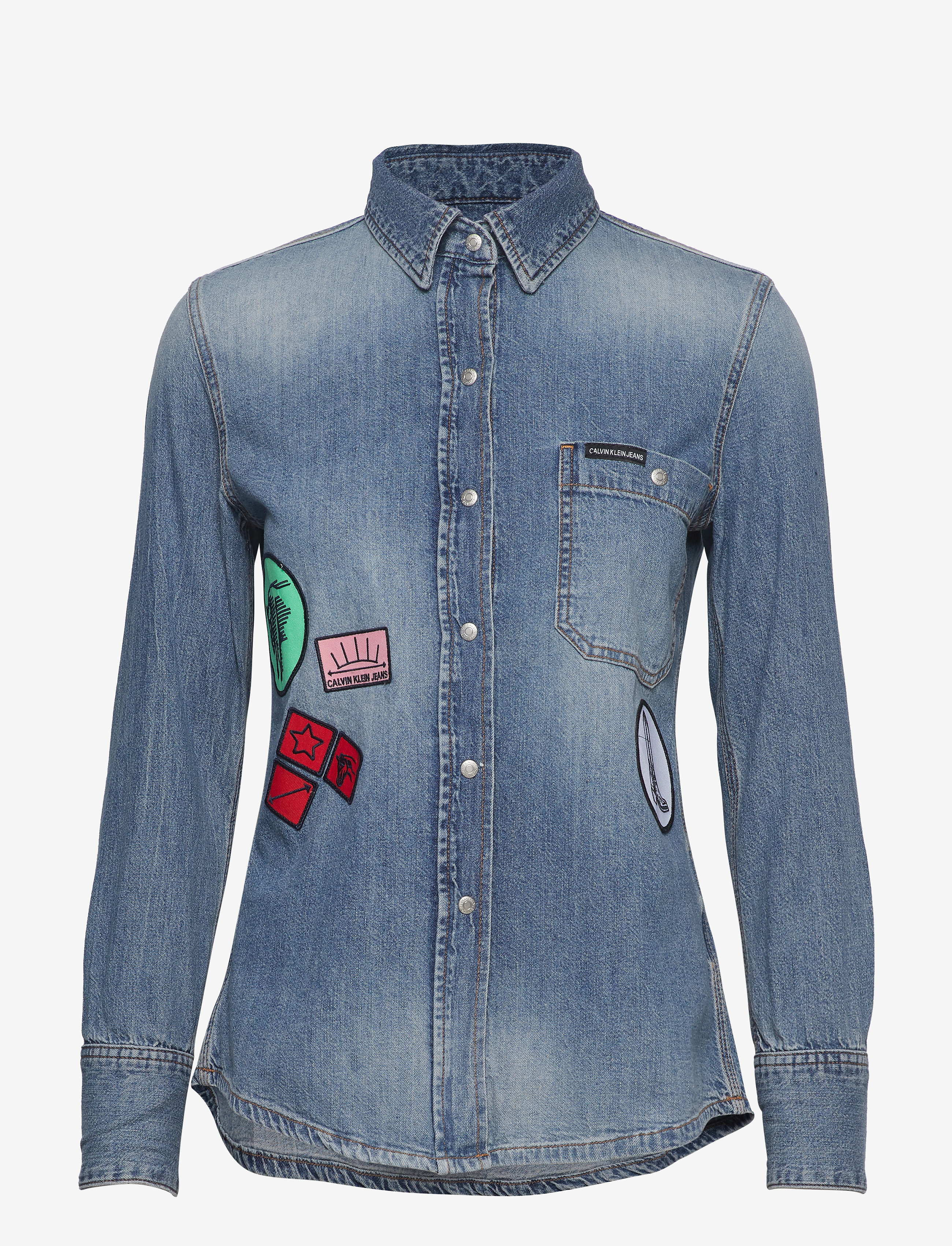 Calvin Klein Jeans - 1 PKT UTILITY SHIRT - light stone shirt badge - 0
