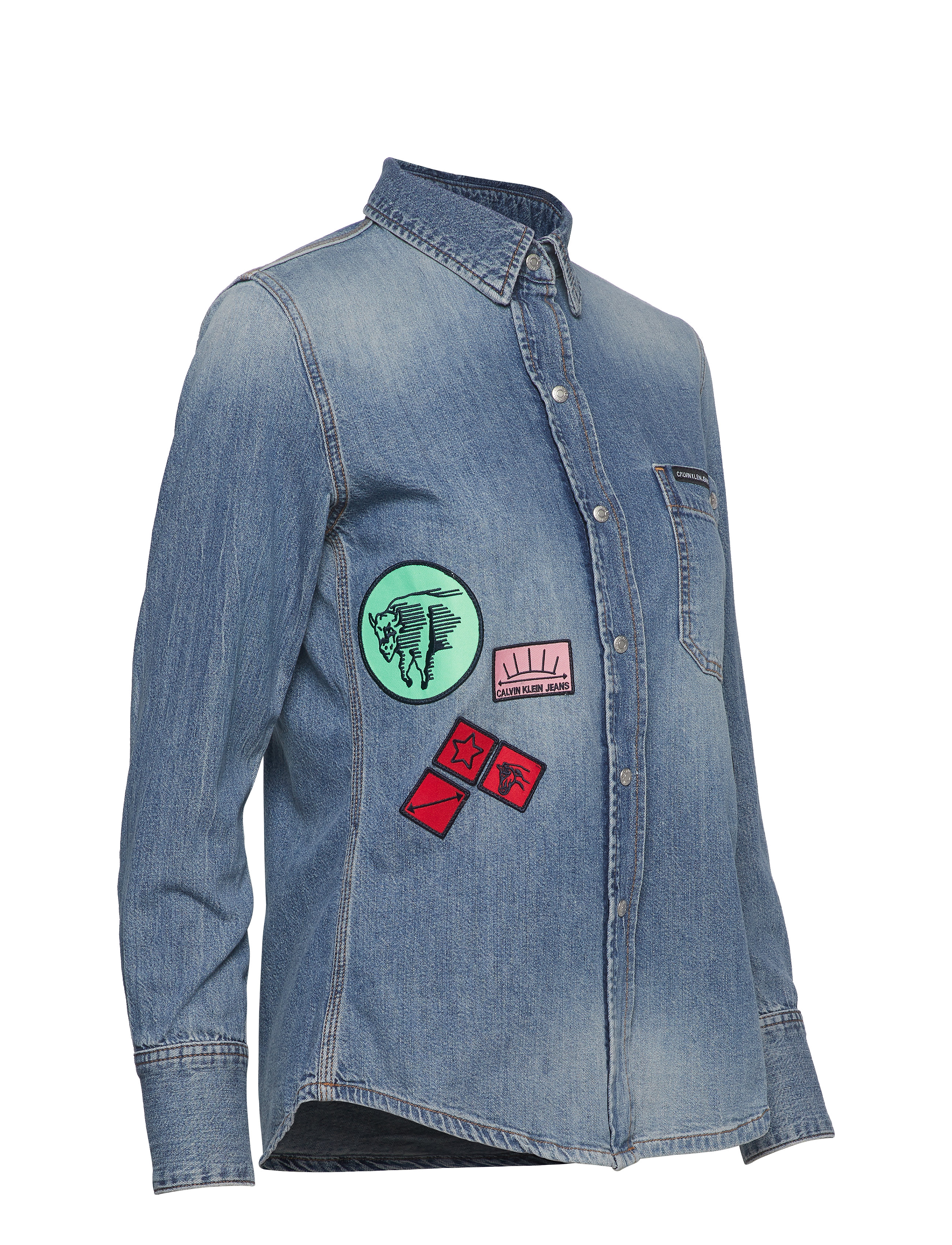 Calvin Klein Jeans - 1 PKT UTILITY SHIRT - light stone shirt badge - 2