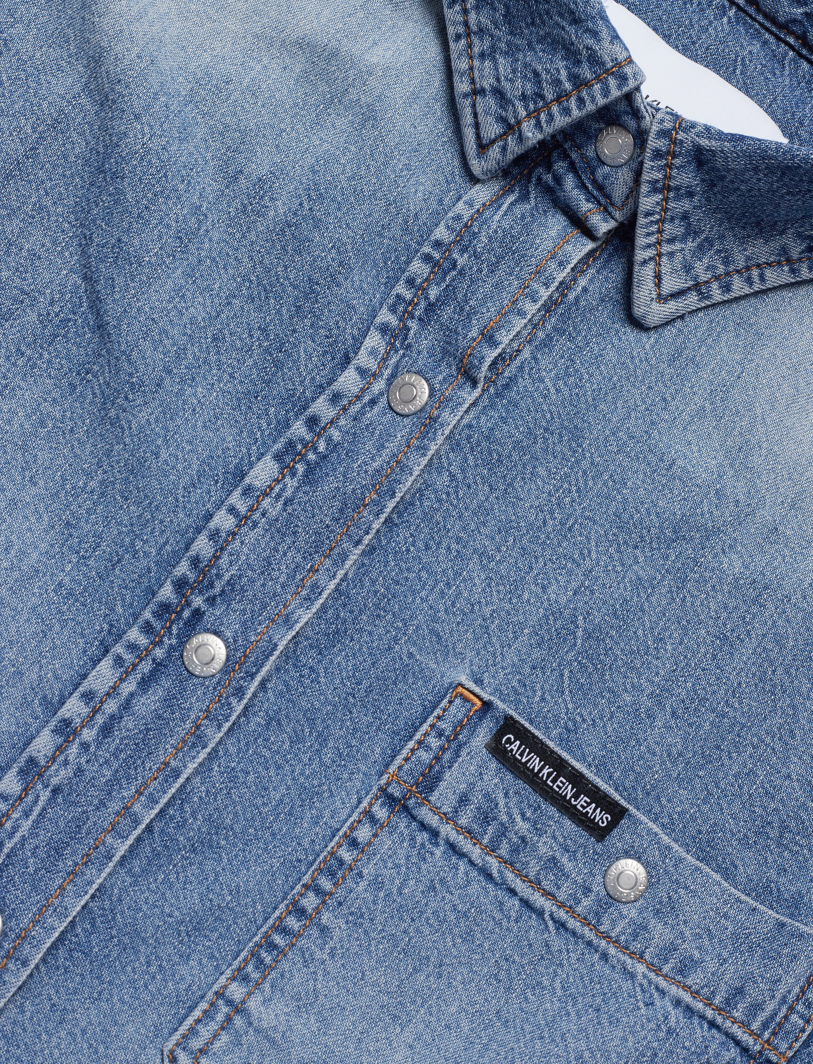 Calvin Klein Jeans - 1 PKT UTILITY SHIRT - light stone shirt badge - 3