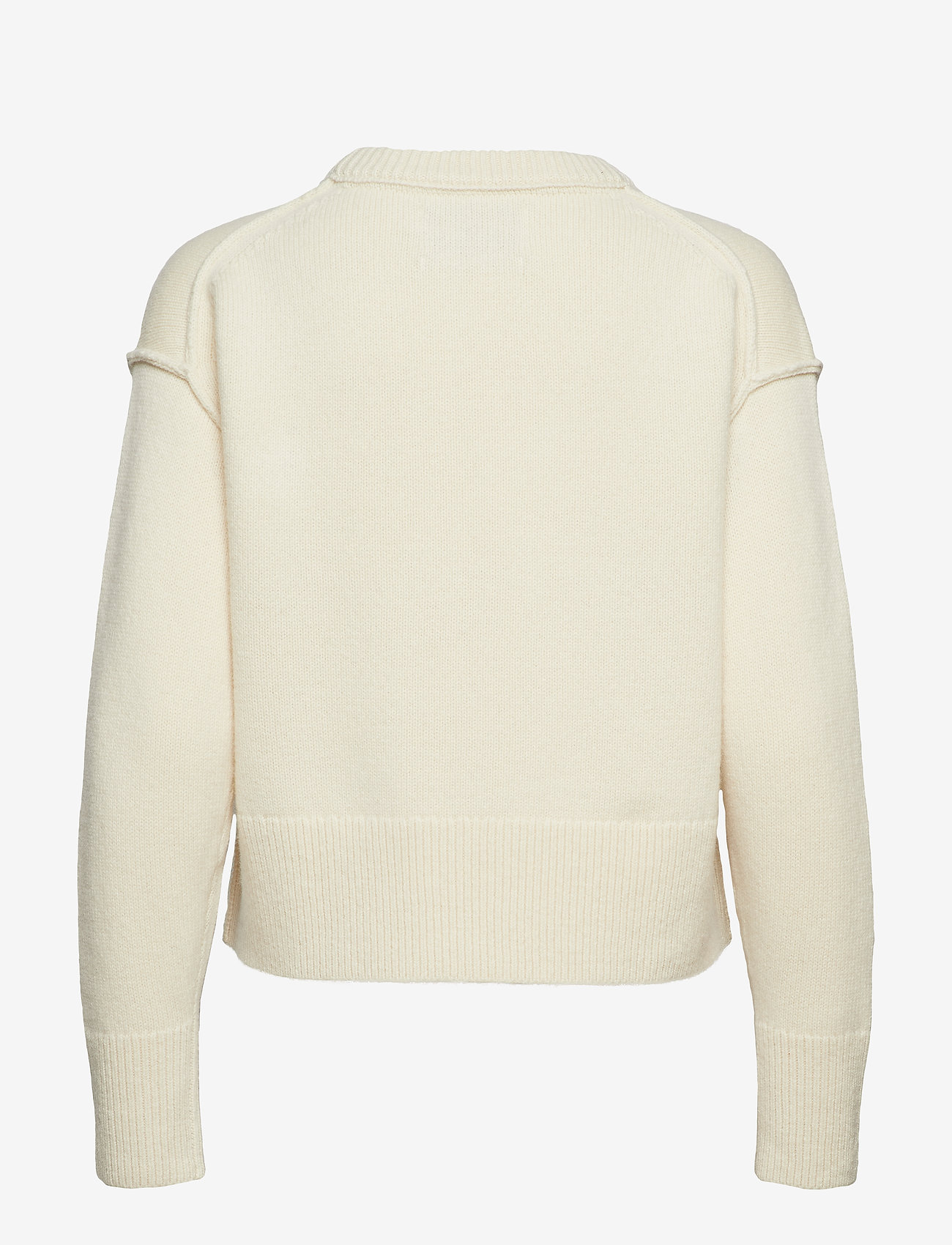 Calvin Klein Jeans - CK INTARSIA SWEATER, - egret/orangeade - 1