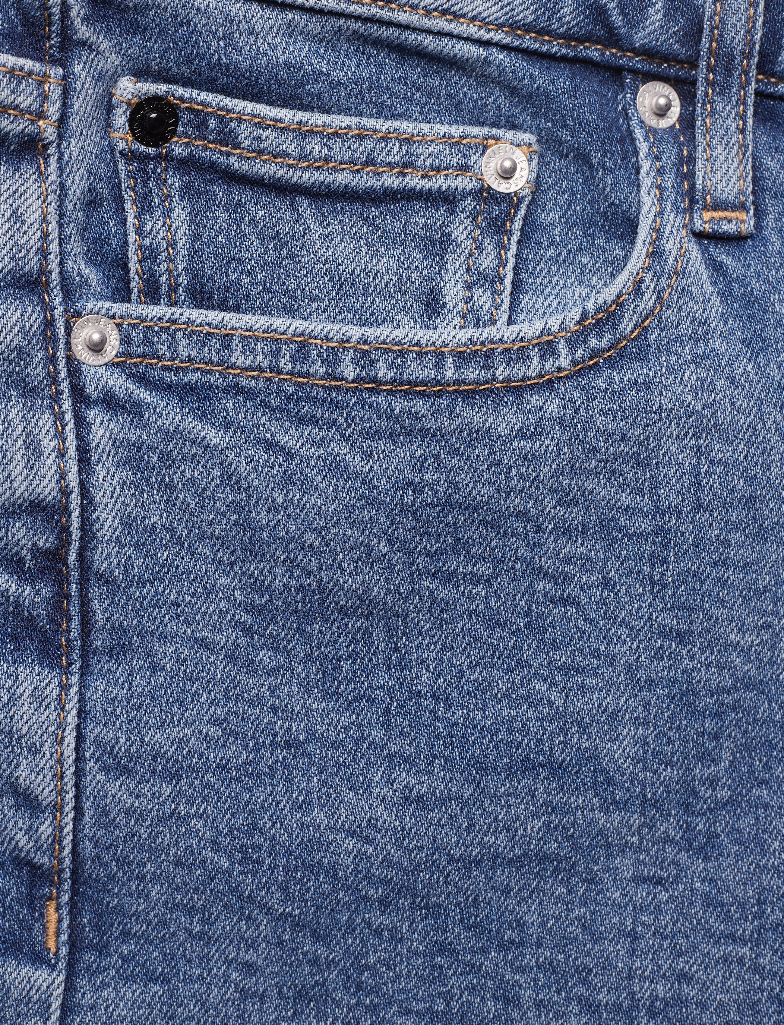 Calvin Klein Jeans - MID RISE WEEKEND SHO - iconic mid stone raw embroider - 2
