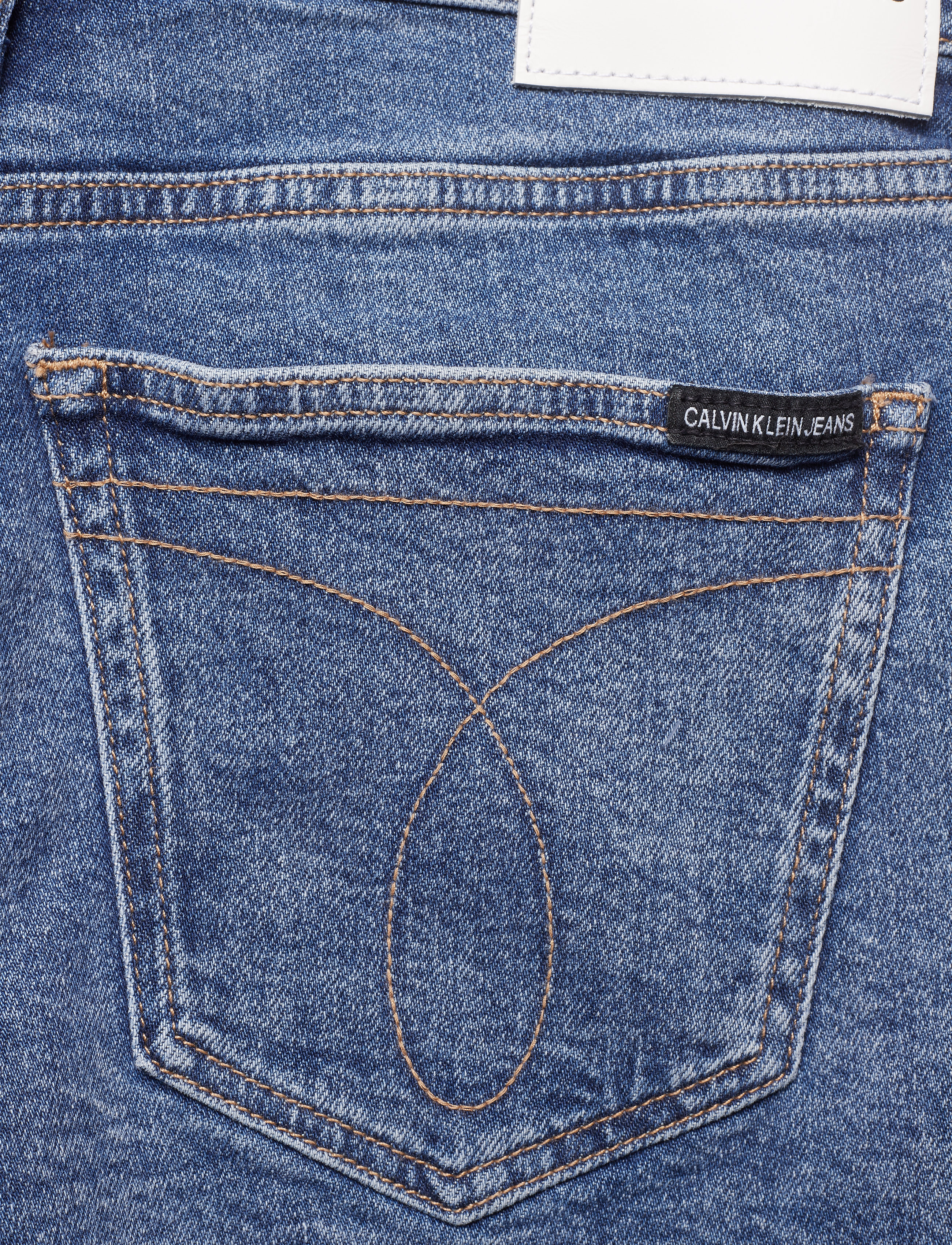 Calvin Klein Jeans - MID RISE WEEKEND SHO - iconic mid stone raw embroider - 3