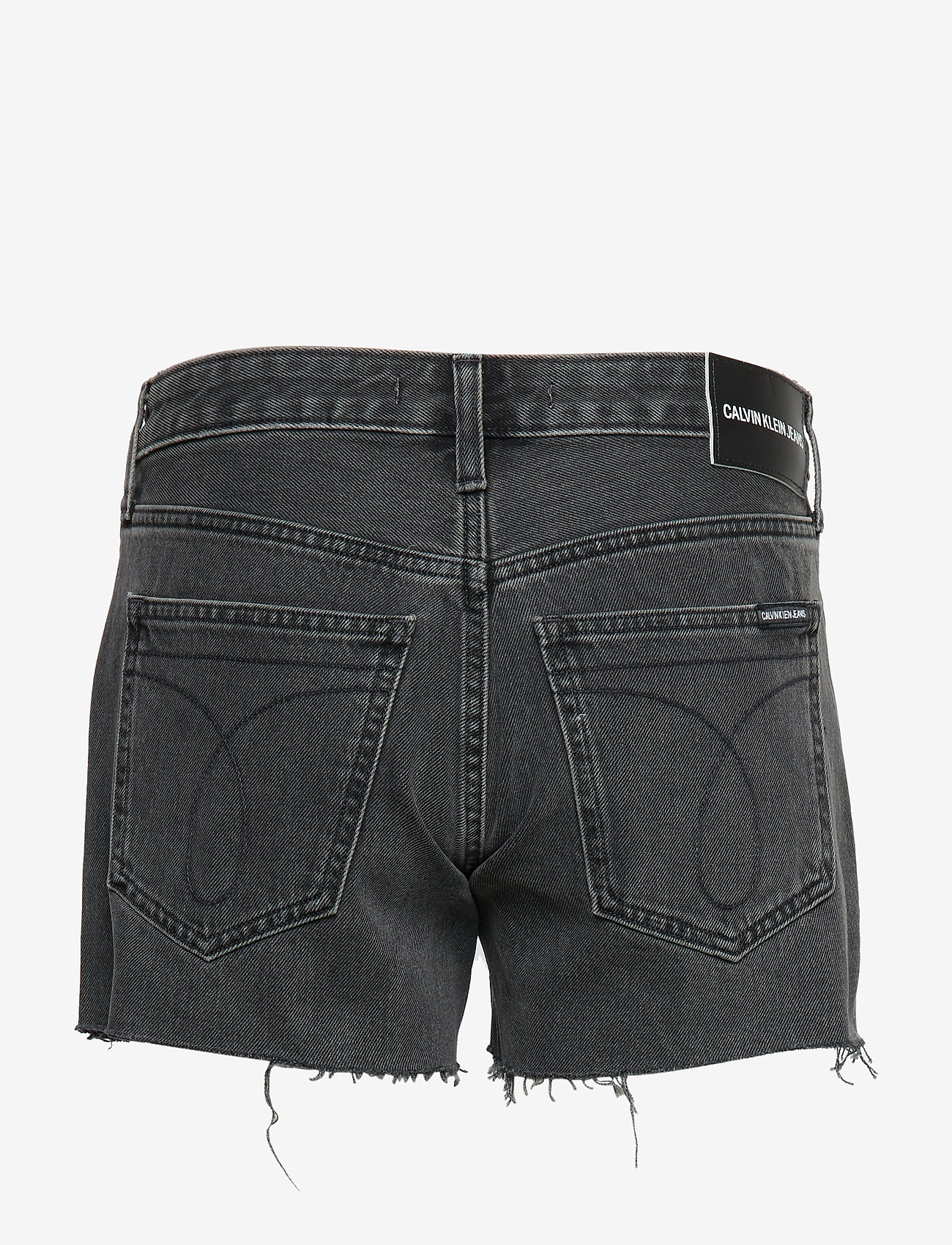 Calvin Klein Jeans - MID RISE WEEKEND SHORT - windy black raw embroidery red - 1