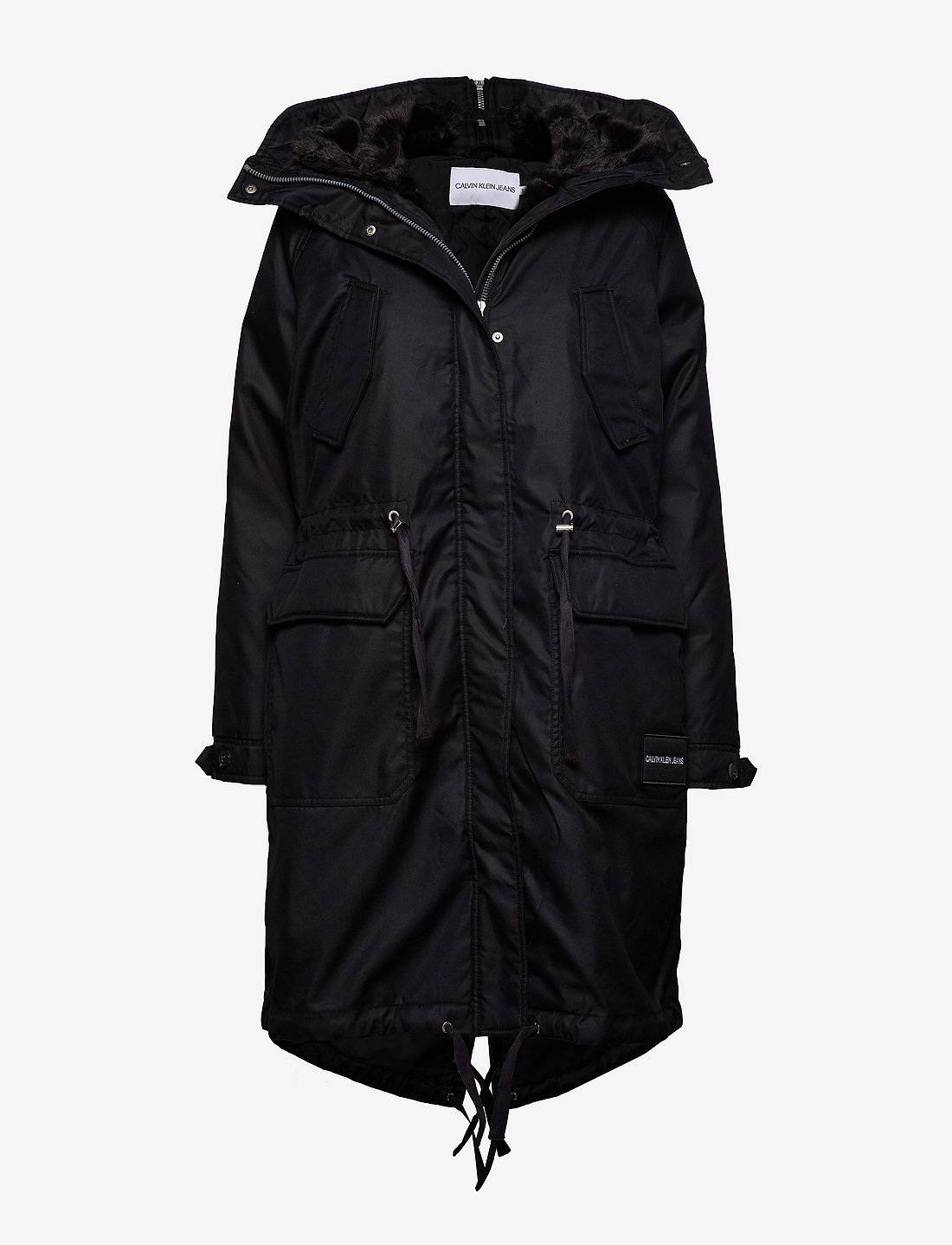 Calvin klein fur sale lining down parka