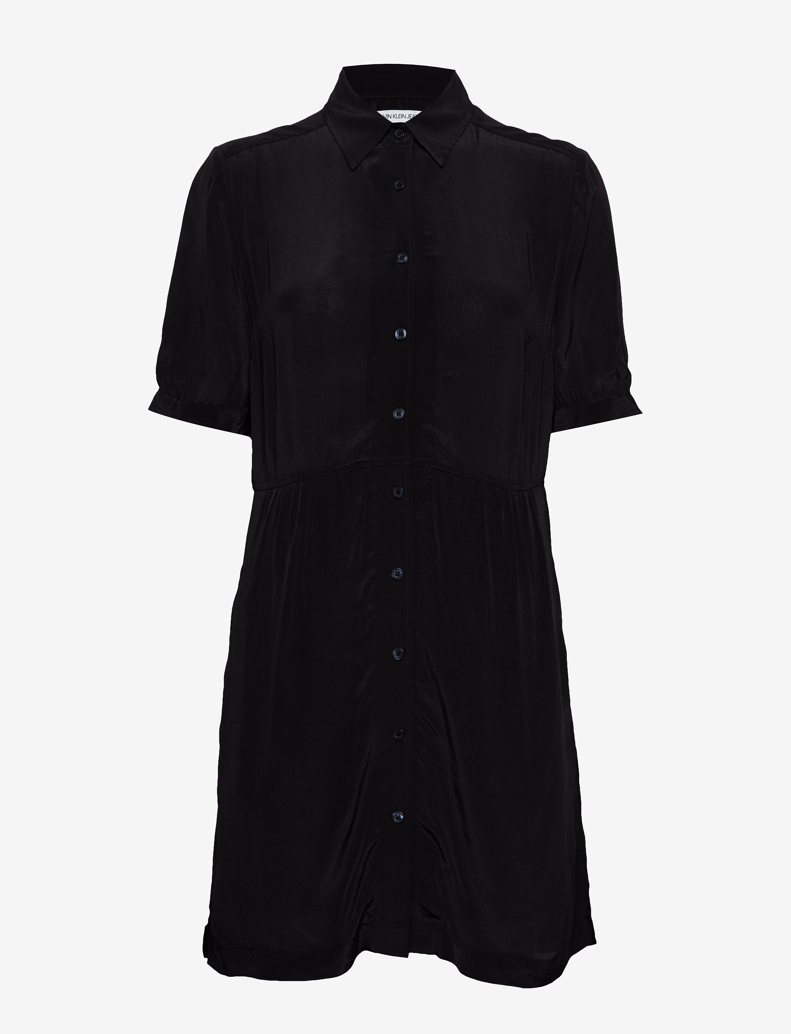 Calvin Klein Jeans - FAUX SILK SS TEA DRE - ck black - 0