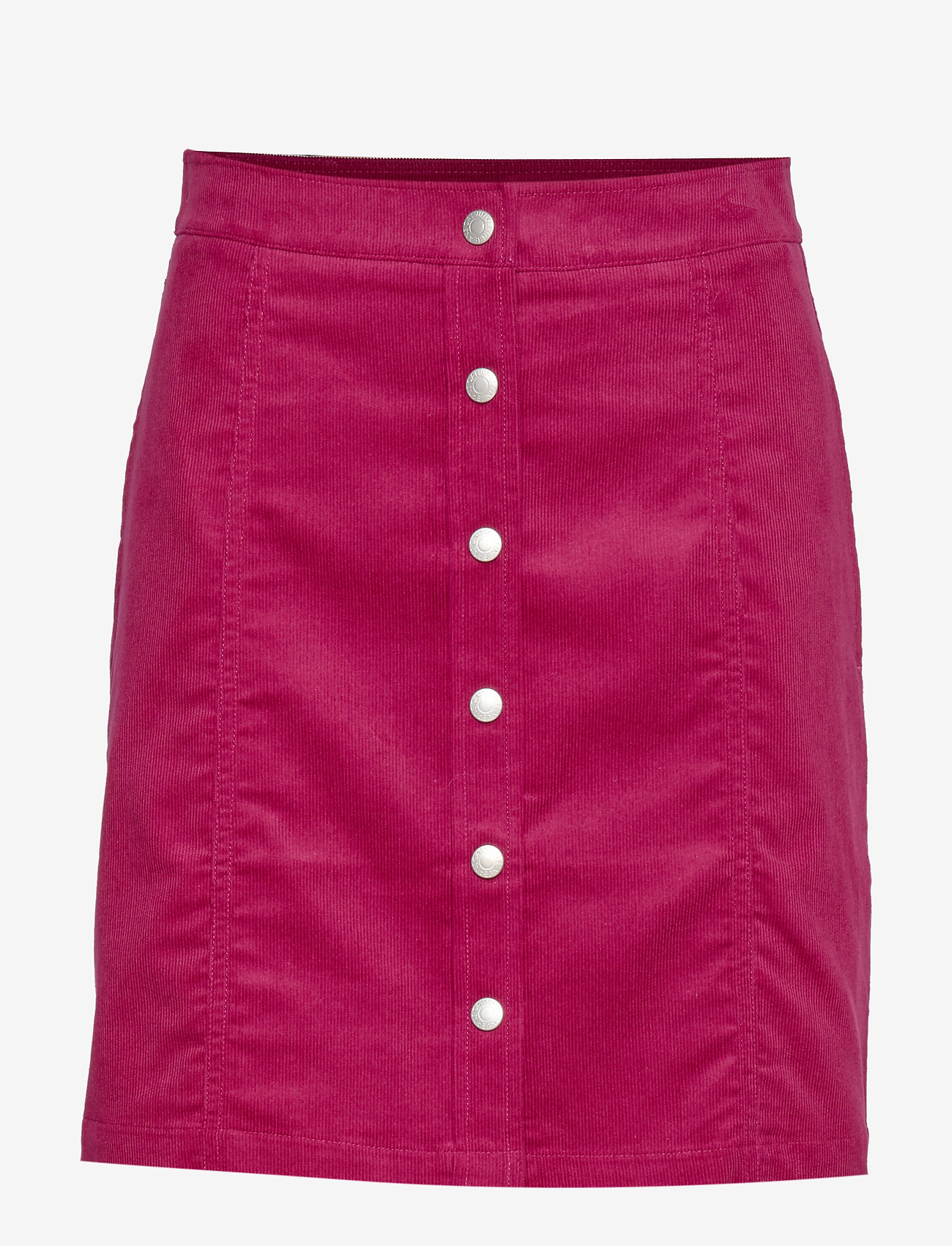 MINI CORDUROY BUTTON - BEET RED