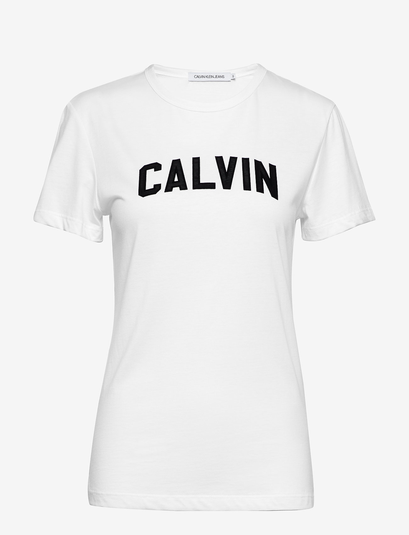 Calvin Klein Jeans - VARSITY CALVIN SLIM TEE - bright / ck black - 0