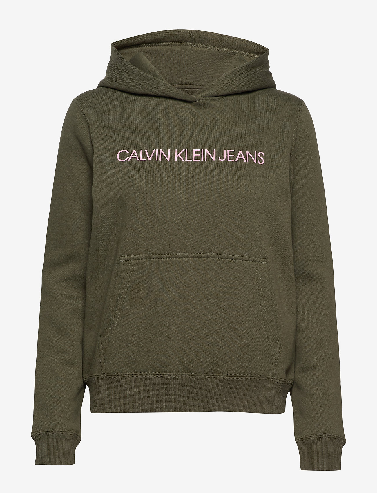 Calvin Klein Jeans - INSTITUTIONAL HOODIE - grape leaf / prism pink - 0