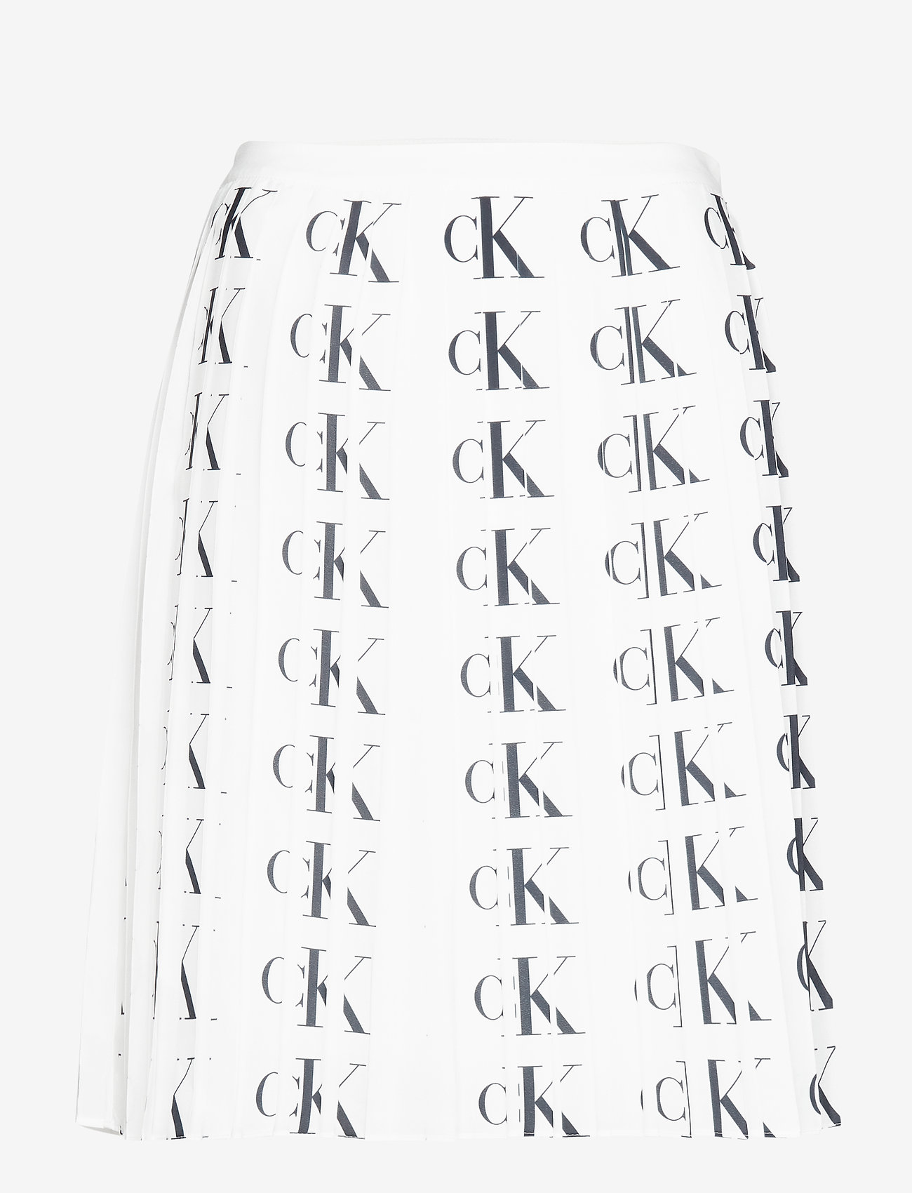 Calvin Klein Jeans - PLEATED SKIRT - ck aop white/black logo - 0