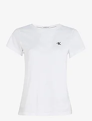 Calvin Klein Jeans - CK EMBROIDERY SLIM TEE - t-shirts & tops - bright white - 1