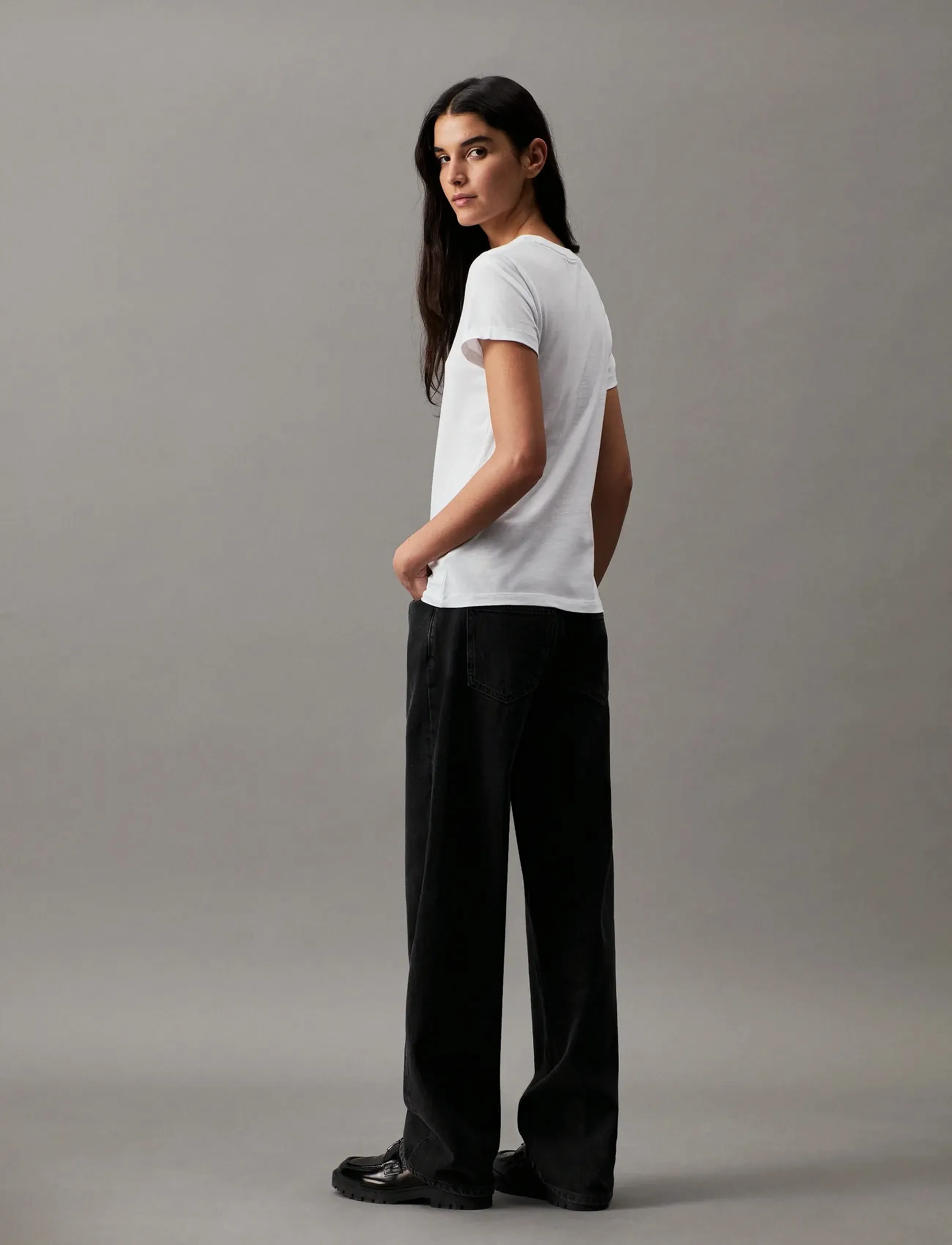 Calvin Klein Jeans - CK EMBROIDERY SLIM TEE - bright white - 3