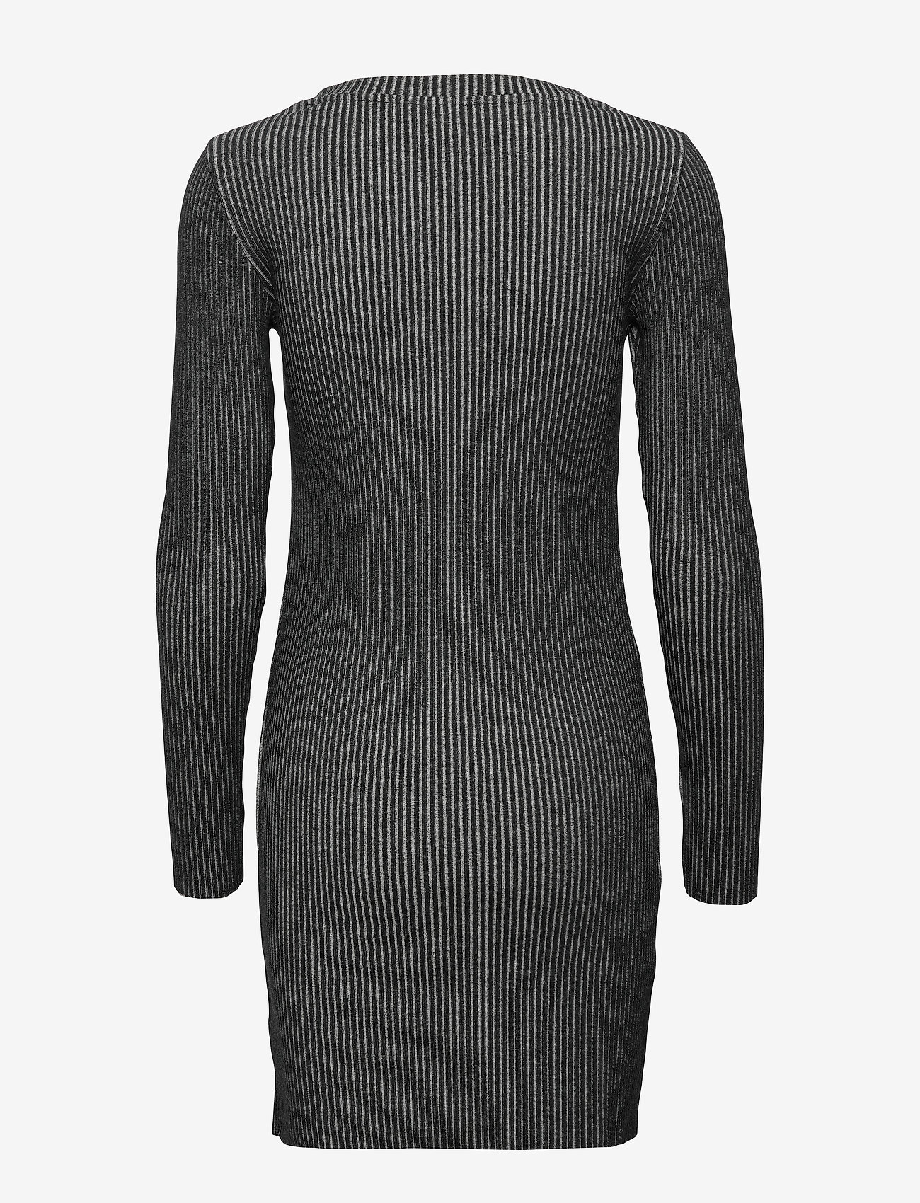 Calvin Klein Jeans - LONG SLEEVE RIB DRESS - ck black - 1