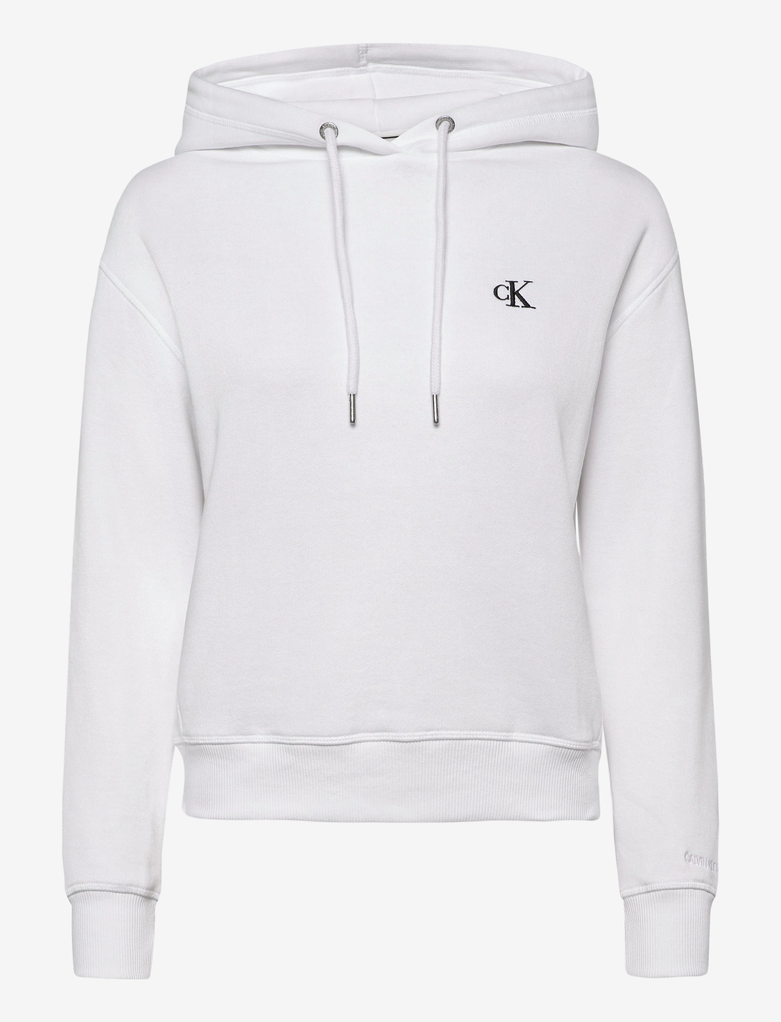 Calvin Klein Jeans CK EMBROIDERY HOODIE - Kläder - BRIGHT WHITE / white