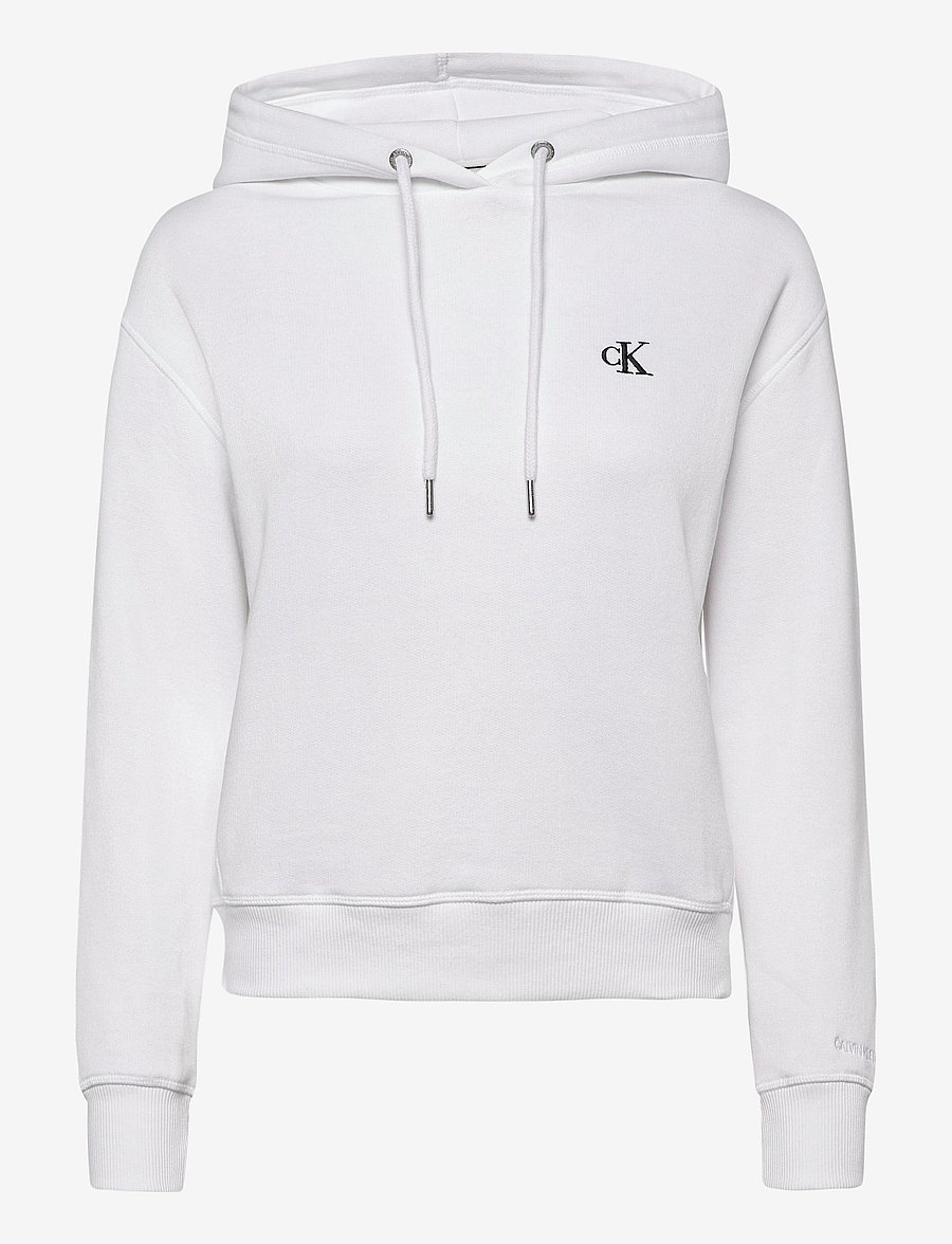Calvin Klein Jeans - CK EMBROIDERY HOODIE - kapuzenpullover - bright white - 1