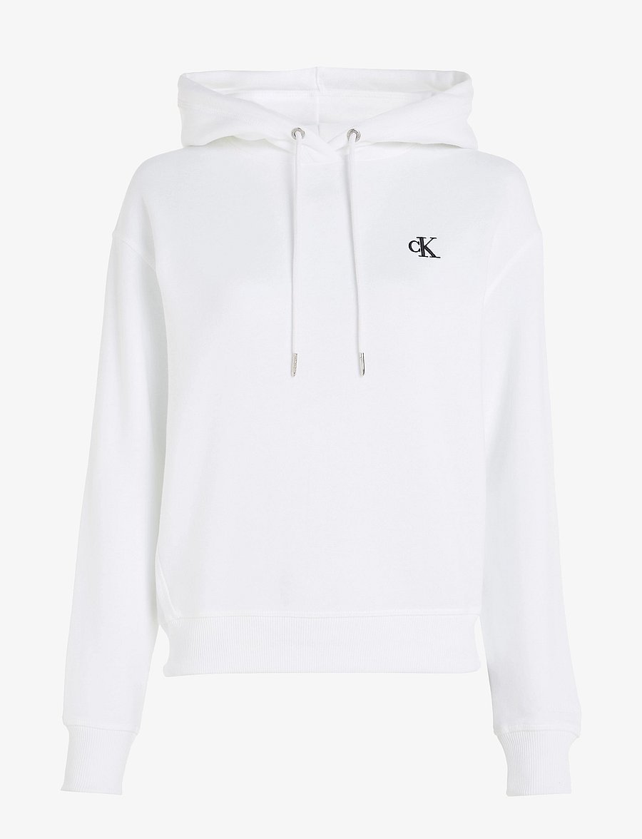 Calvin Klein Jeans - CK EMBROIDERY HOODIE - kapuzenpullover - bright white - 2