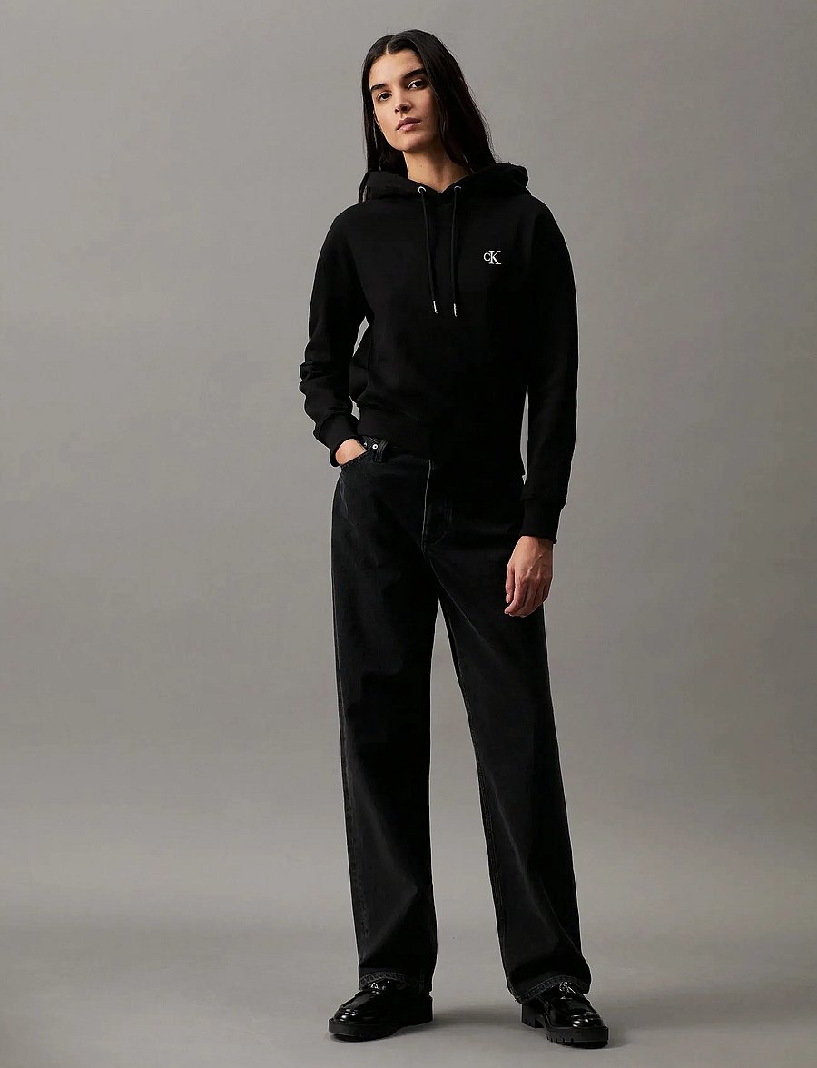 Calvin Klein Jeans - CK EMBROIDERY HOODIE - kapuzenpullover - ck black - 3