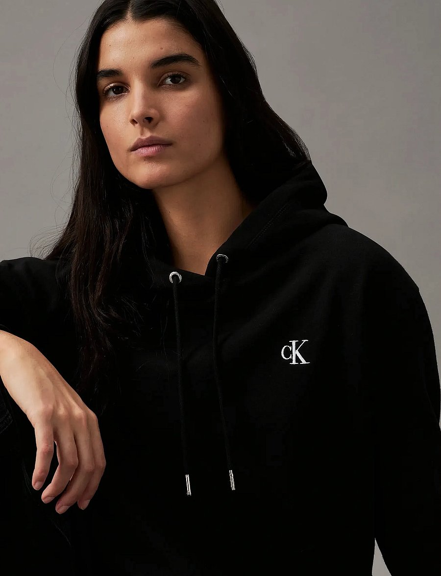 Calvin Klein Jeans - CK EMBROIDERY HOODIE - kapuzenpullover - ck black - 4