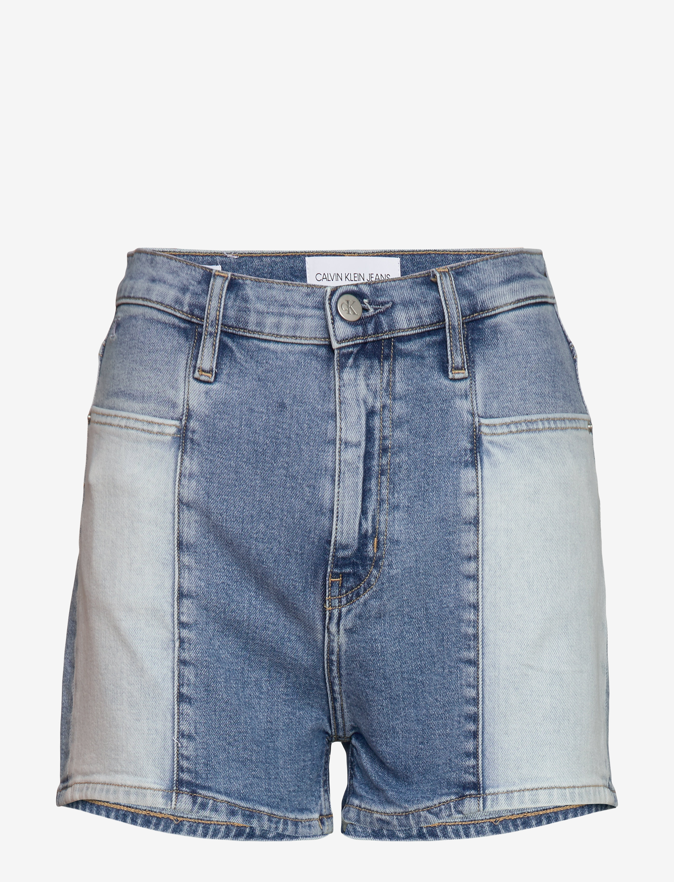 Calvin Klein Jeans - HIGH RISE SHORT - da102 bleach blue double shades - 0
