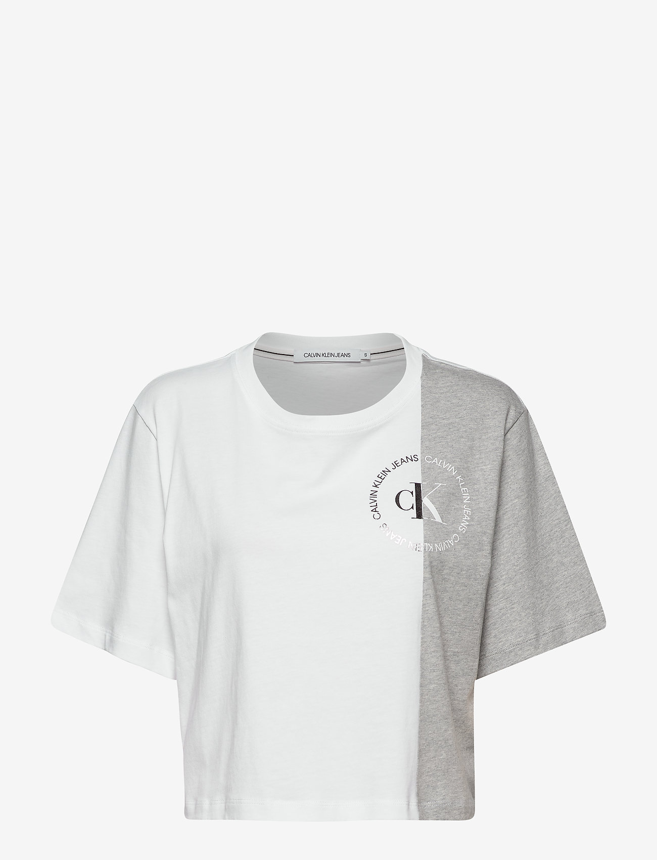 Calvin Klein Jeans - CK ROUND LOGO BLOCKE - light grey heather - 0