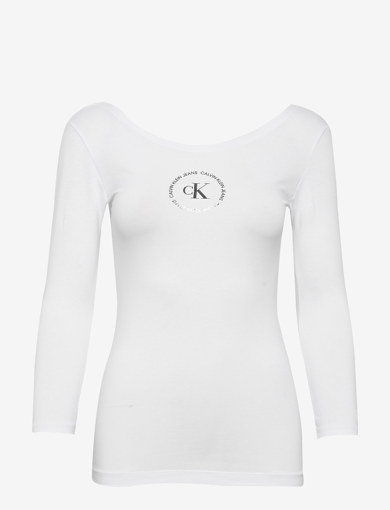 Calvin Klein Jeans - CK ROUND LOGO BALLET - bright white - 0