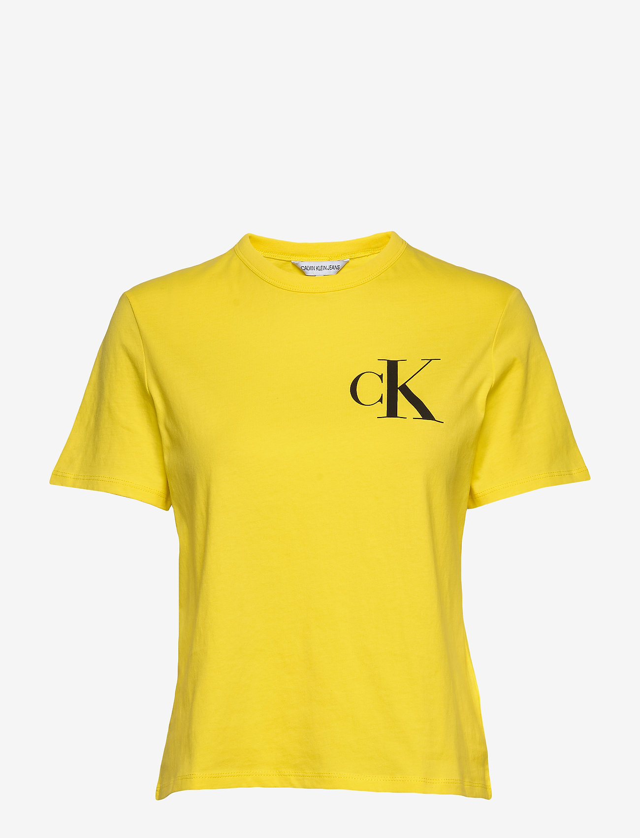 Calvin Klein Jeans - BACK INSTITUTIONAL LOGO SLIM TEE - solar yellow - 0