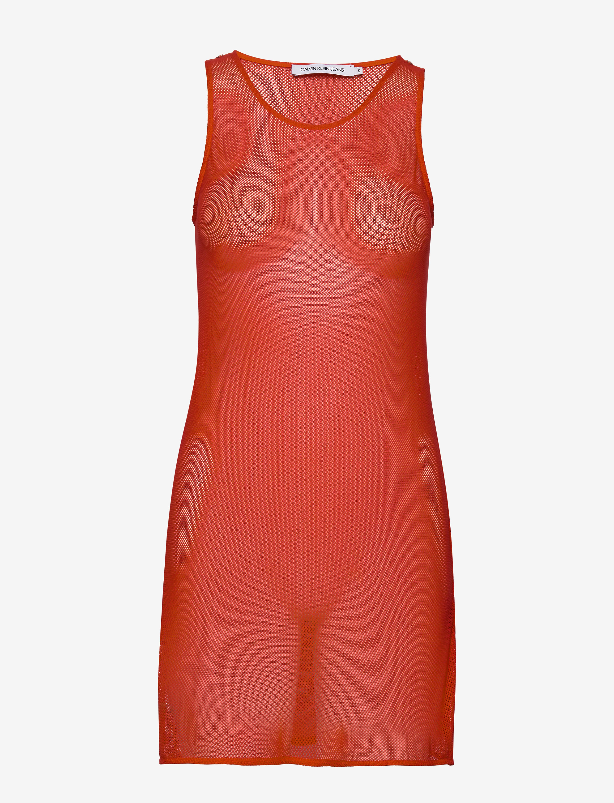 Calvin Klein Jeans - TANK DRESS WITH MESH LINING - fiery red - 2