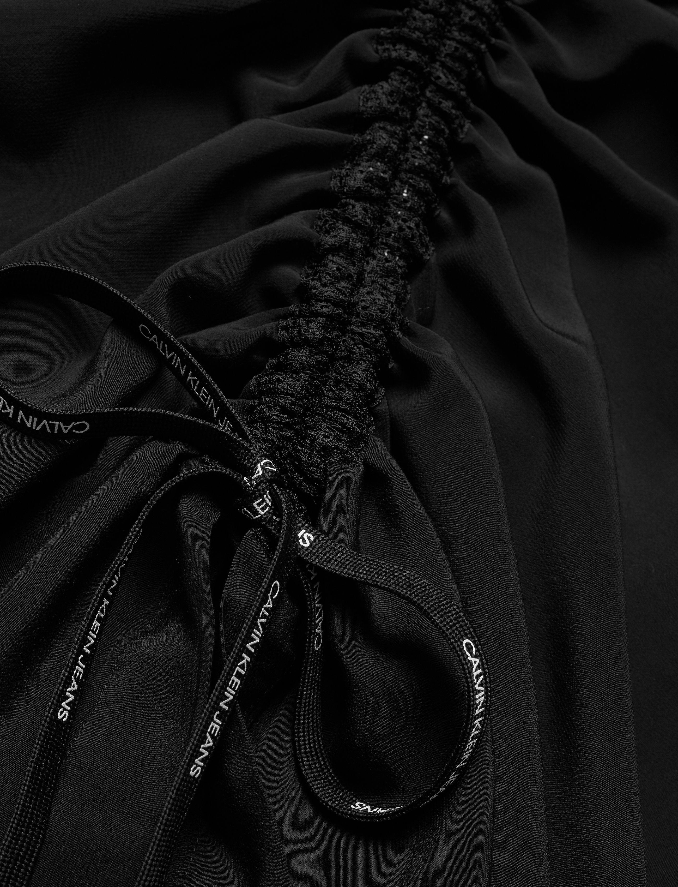 Calvin Klein Jeans - SS DRAPEY DRESS WITH - ck black - 5