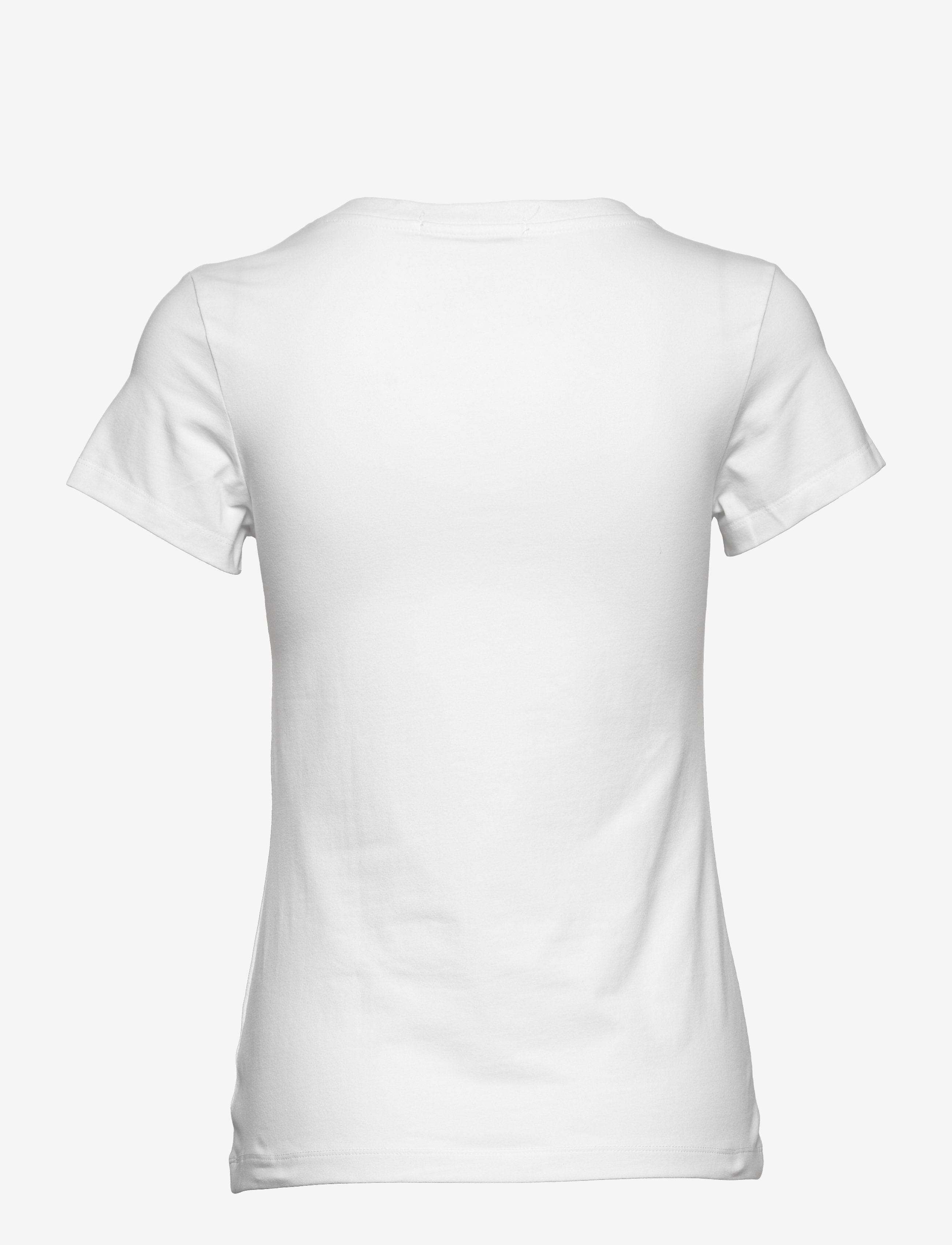 Calvin Klein Jeans - CK EMBROIDERY STRETCH V-NECK - t-shirts - bright white - 2