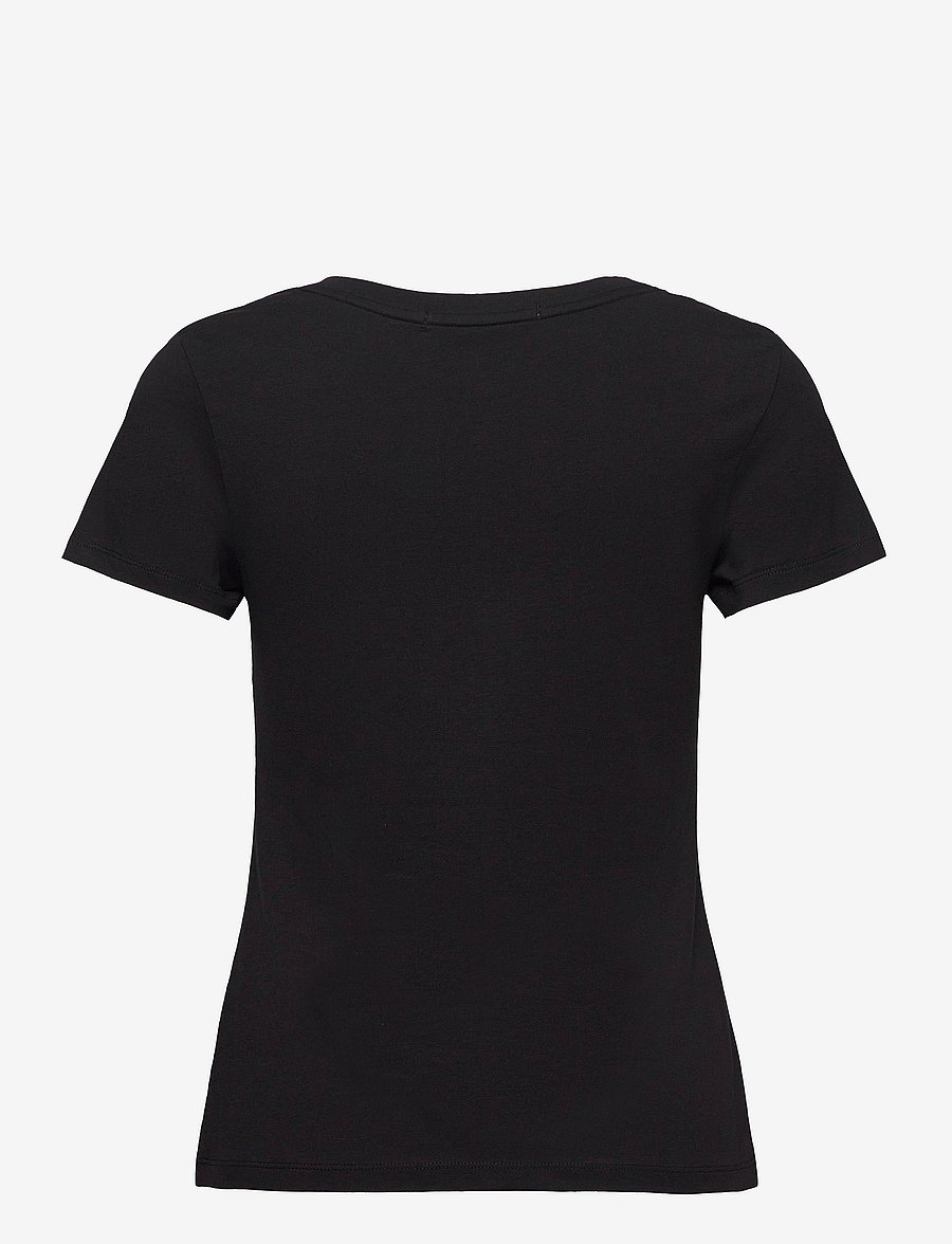 Calvin Klein Jeans - CK EMBROIDERY STRETCH V-NECK - t-shirts - ck black - 2