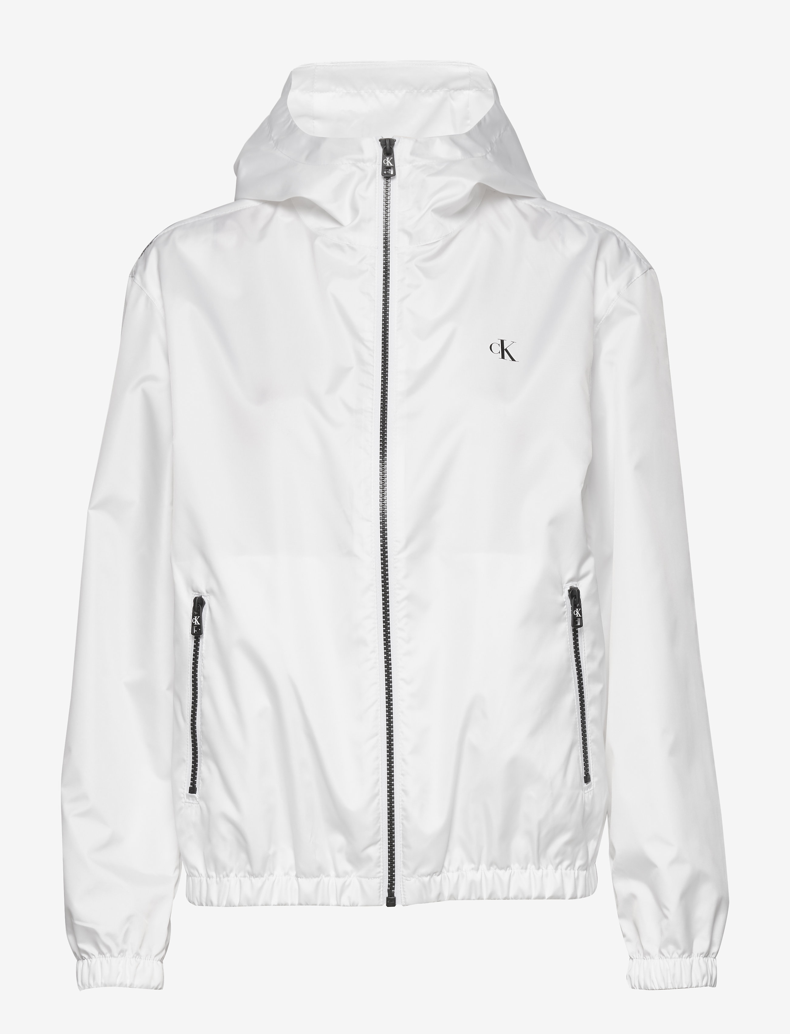 Calvin Klein Jeans - LARGE CK LOGO HOODED ZIP THROUGH - bright white - 1