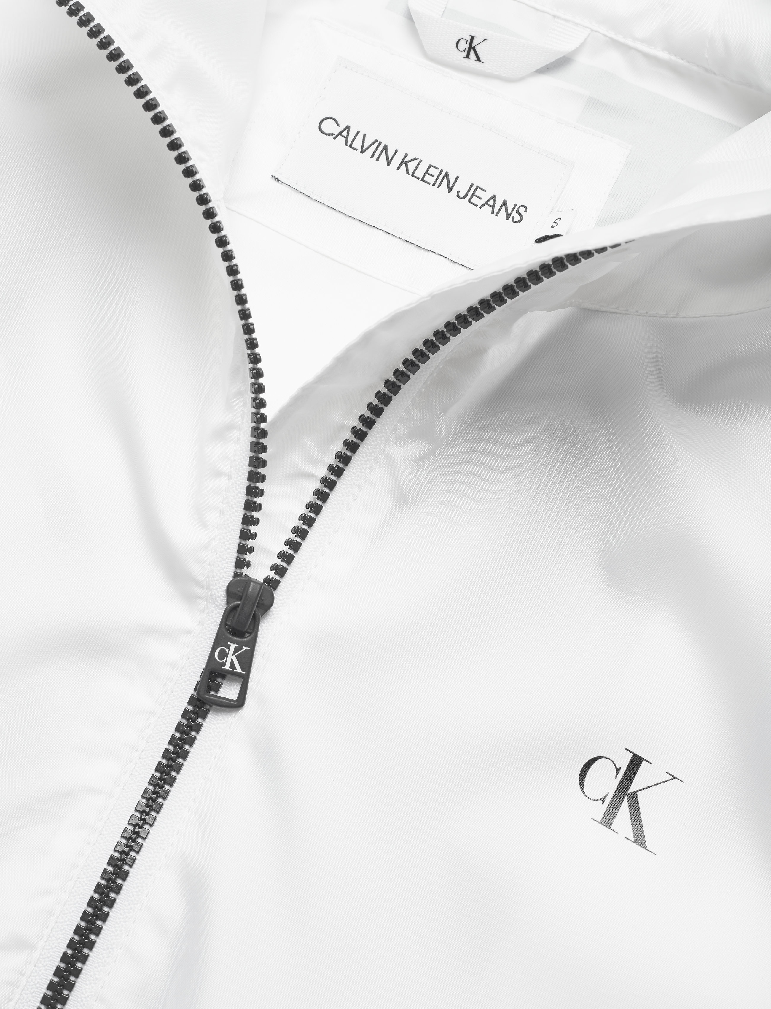 Calvin Klein Jeans - LARGE CK LOGO HOODED ZIP THROUGH - bright white - 3