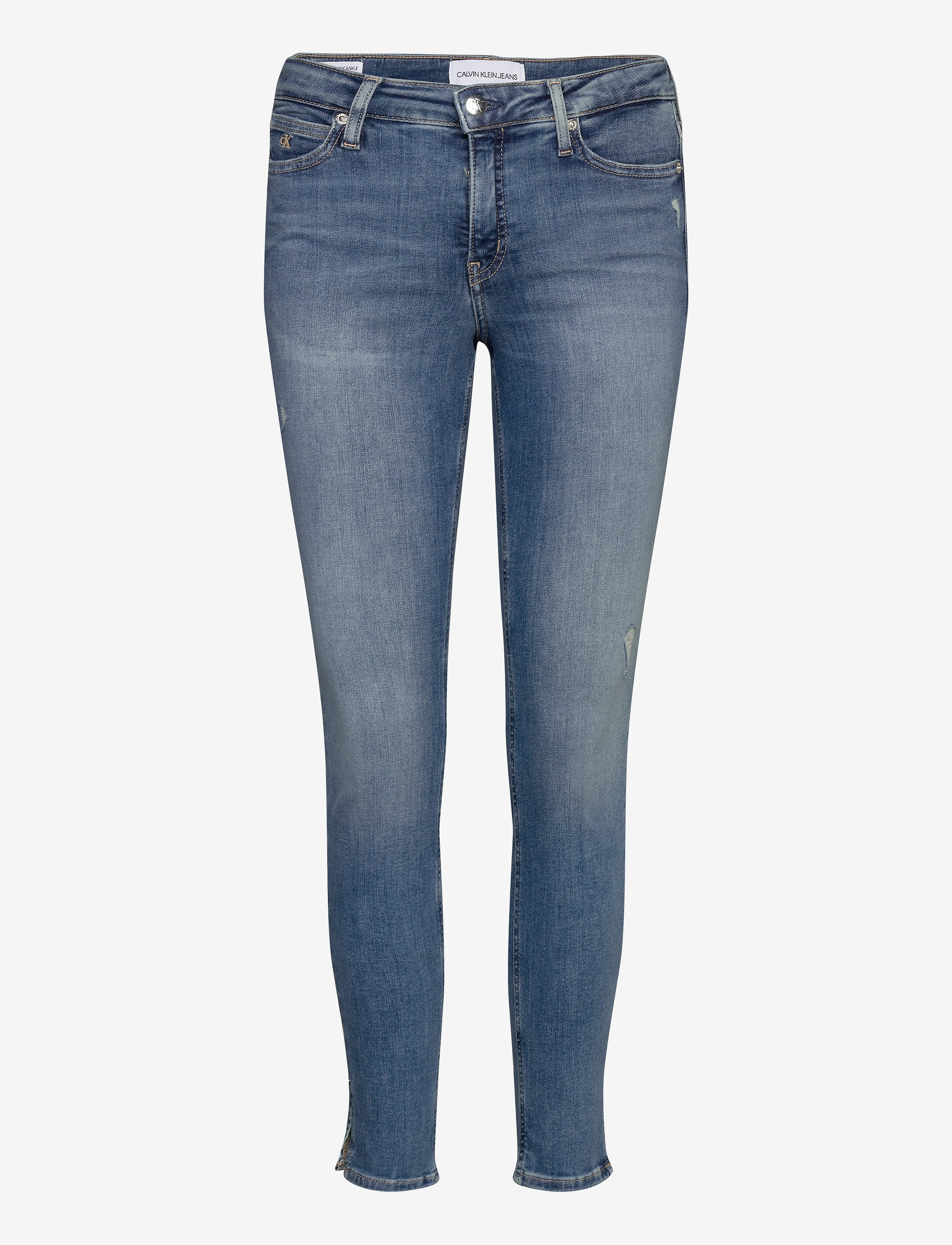 Calvin Klein Jeans - CKJ 001 SUPER SKINNY ANKLE - ab039 light blue dstr rivet - 0
