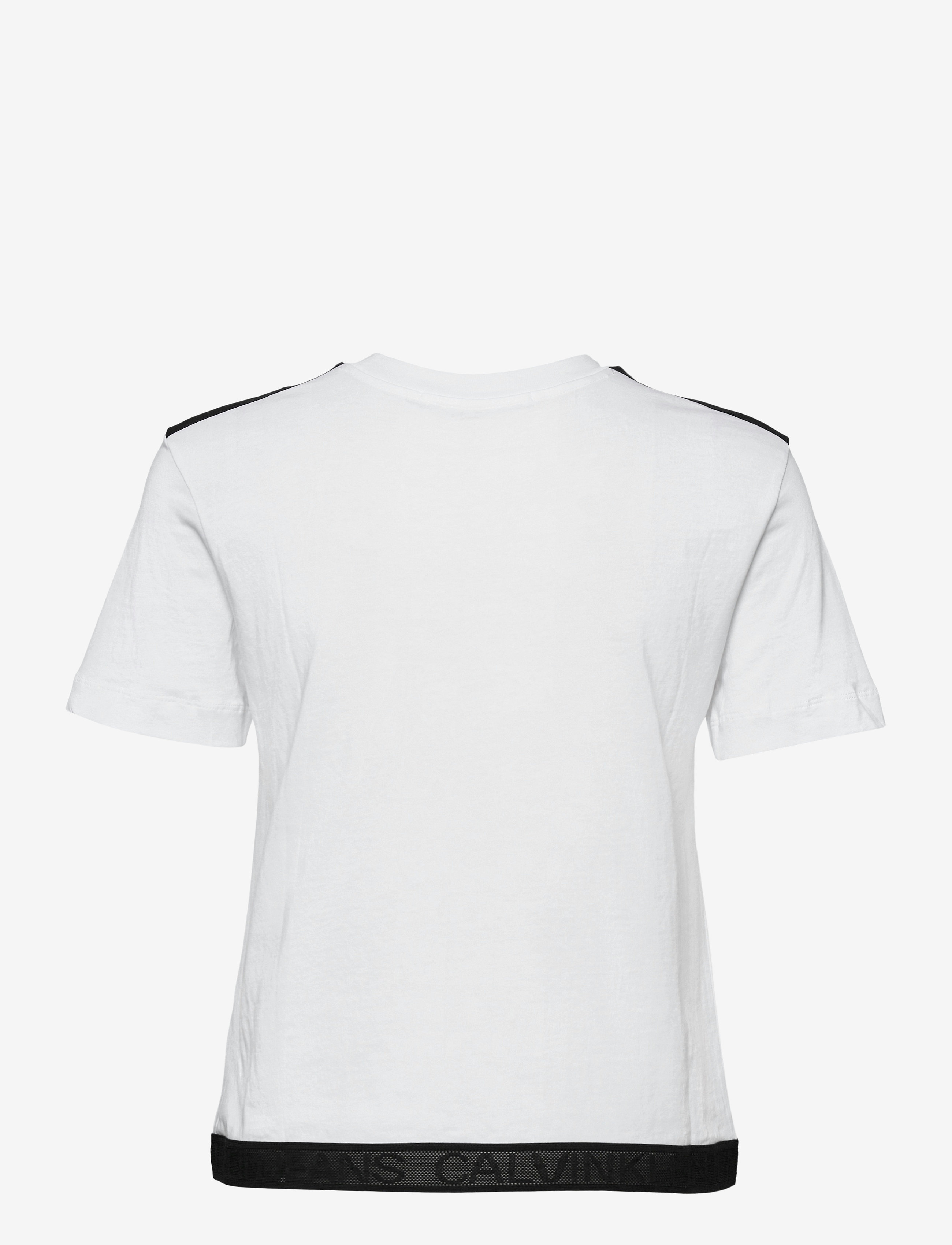 Calvin Klein Jeans - MESH TAPE MODERN STRAIGHT TEE - bright white - 1