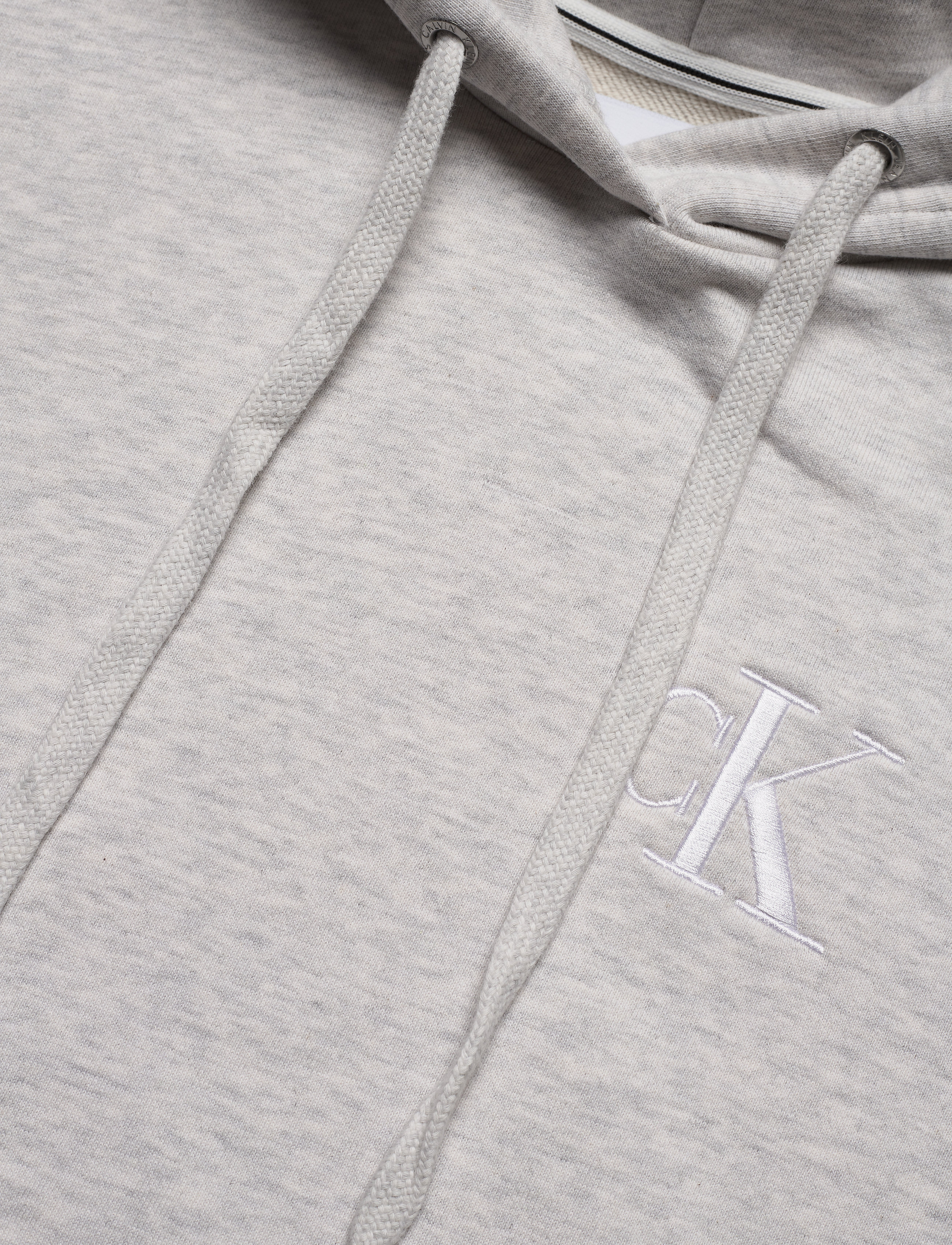 Calvin Klein Jeans - CK EMBROIDERY TIPPING HOODIE - white grey heather - 2