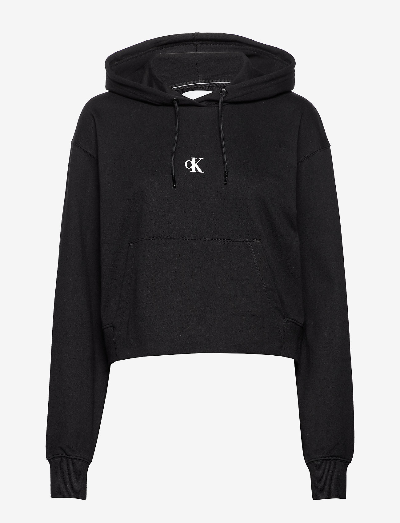 Calvin Klein Jeans - PUFF PRINT CROPPED HOODIE - ck black - 0