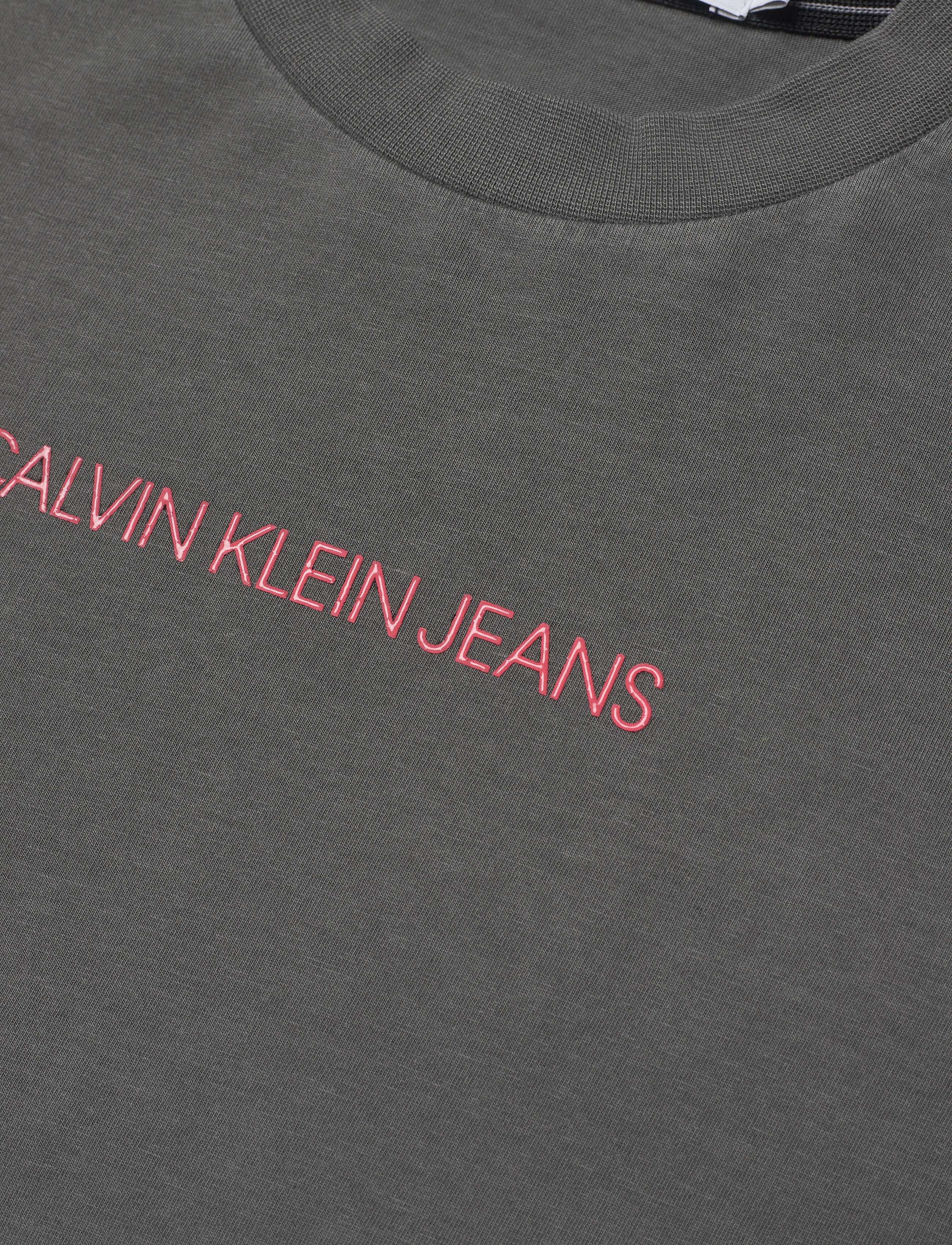 Calvin Klein Jeans - SHRUNKEN INSTITUTIONAL GMD TEE - aluminium grey - 2
