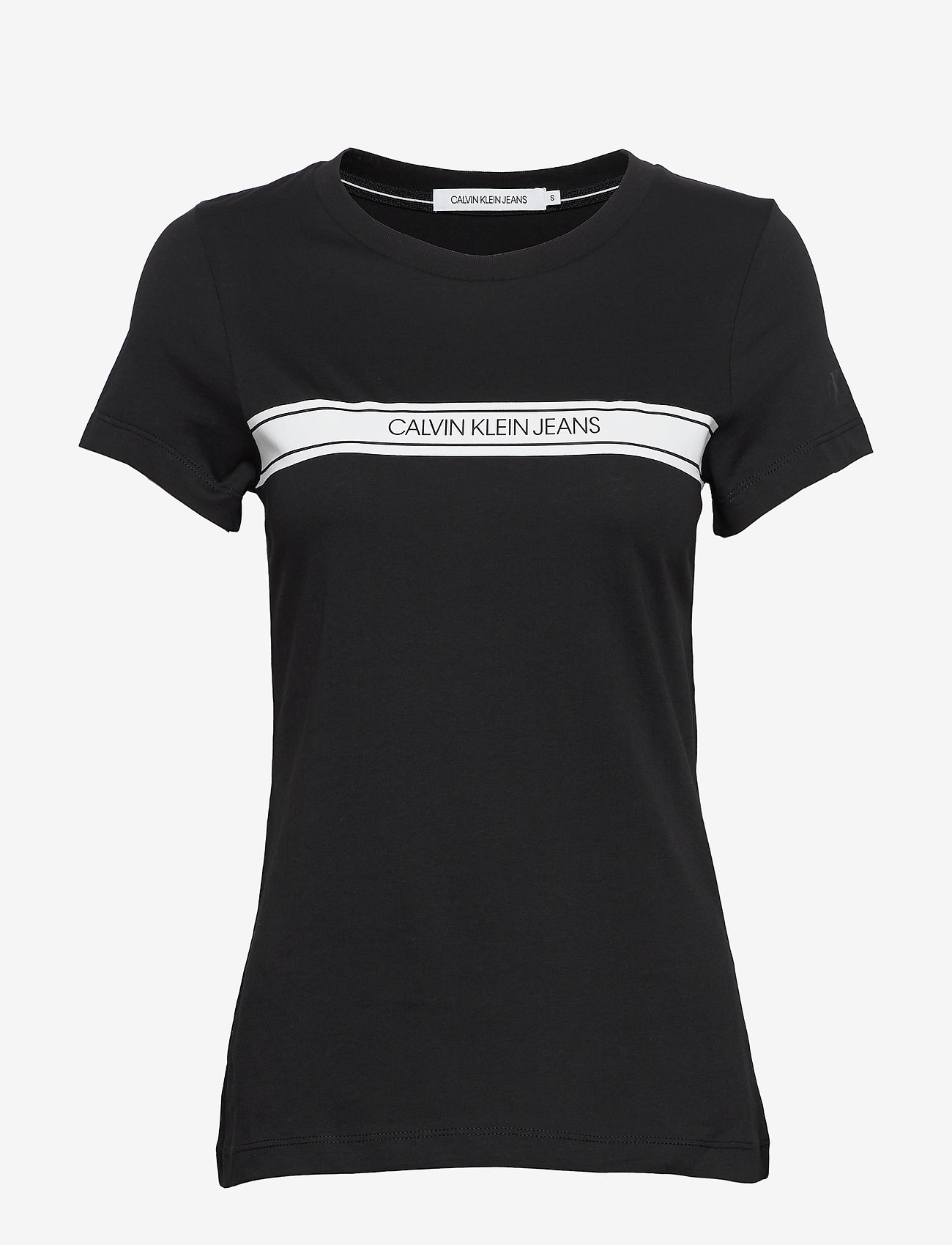 Calvin Klein Jeans - SS STRIPE SLIM TEE - ck black - 0