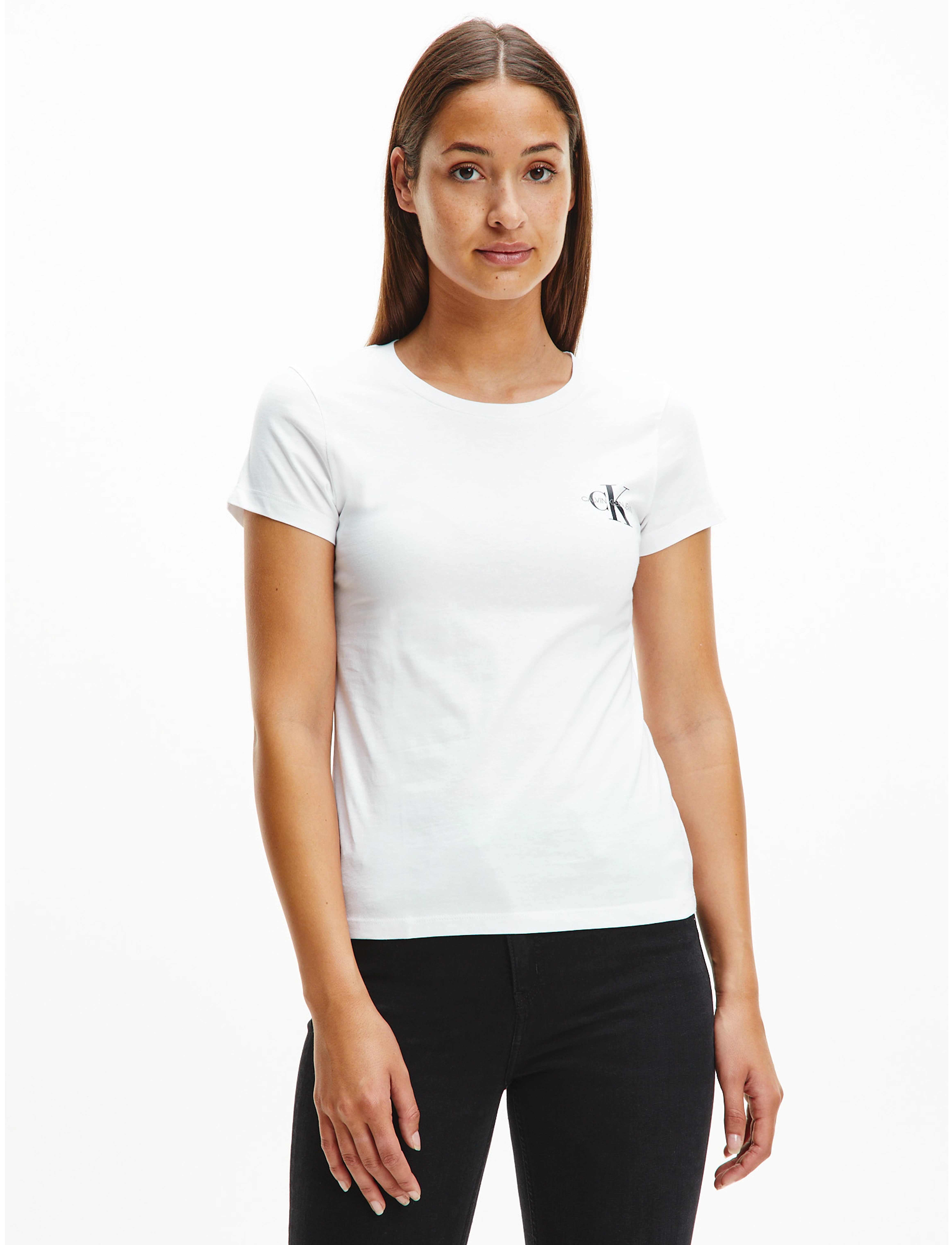 Calvin Klein Jeans - 2-PACK MONOGRAM SLIM TEE - ck black/bright white - 5